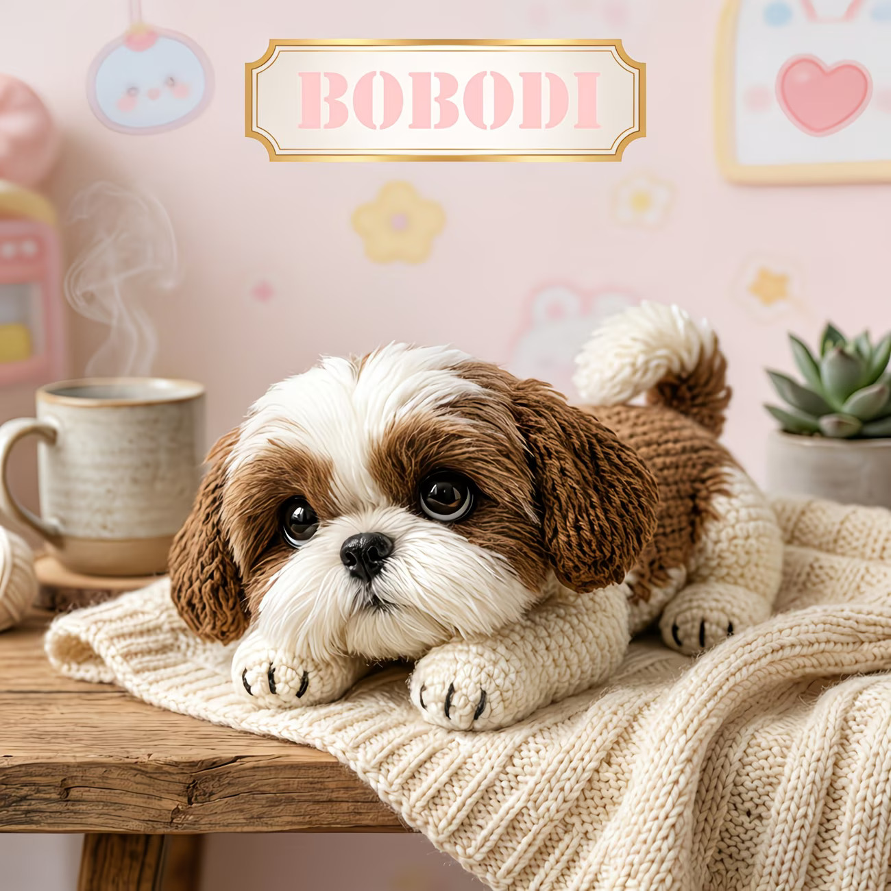 Cute Puppy Crochet Kit for Beginners | DIY Amigurumi Dog Set with Yarn, Hook & Video Tutorial | Adorable Handmade Gift for Dog Lovers