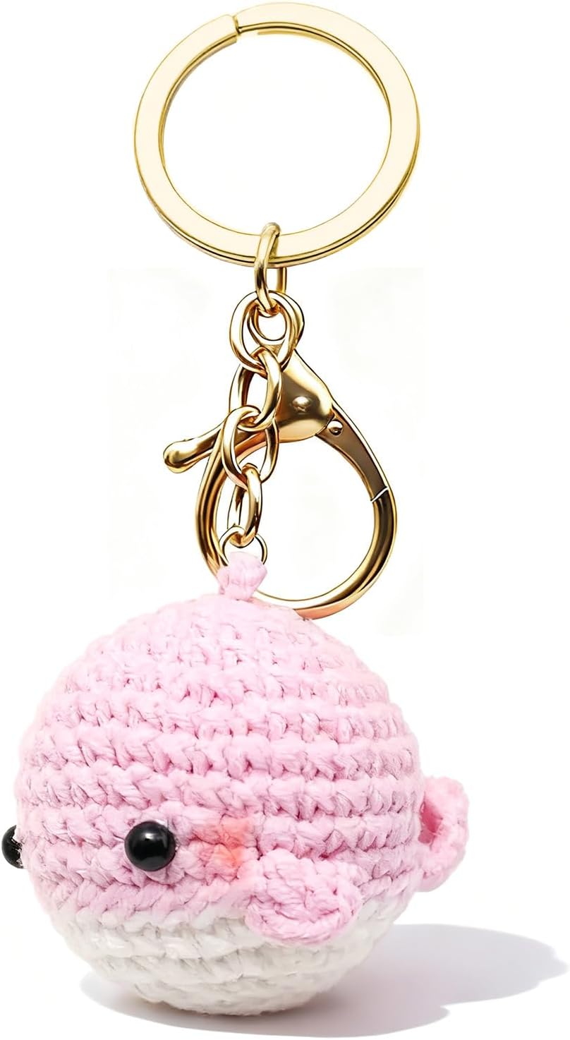 Crochet Keychain Whale Bee Star keychains for Backpacks Cute Bag Charms Purse Charms for Handbags Gifts for Women-Hookcrafted