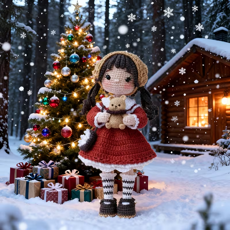 Eginner-Friendly Christmas Project This Adorable Crochet Kit Is Designed for Both New and Intermediate Crocheters, with Simple Steps That Make Crafting Easy and Fu, Adorable Christmas-Themed Crochet Set for, Designed for Both Beginners And Those