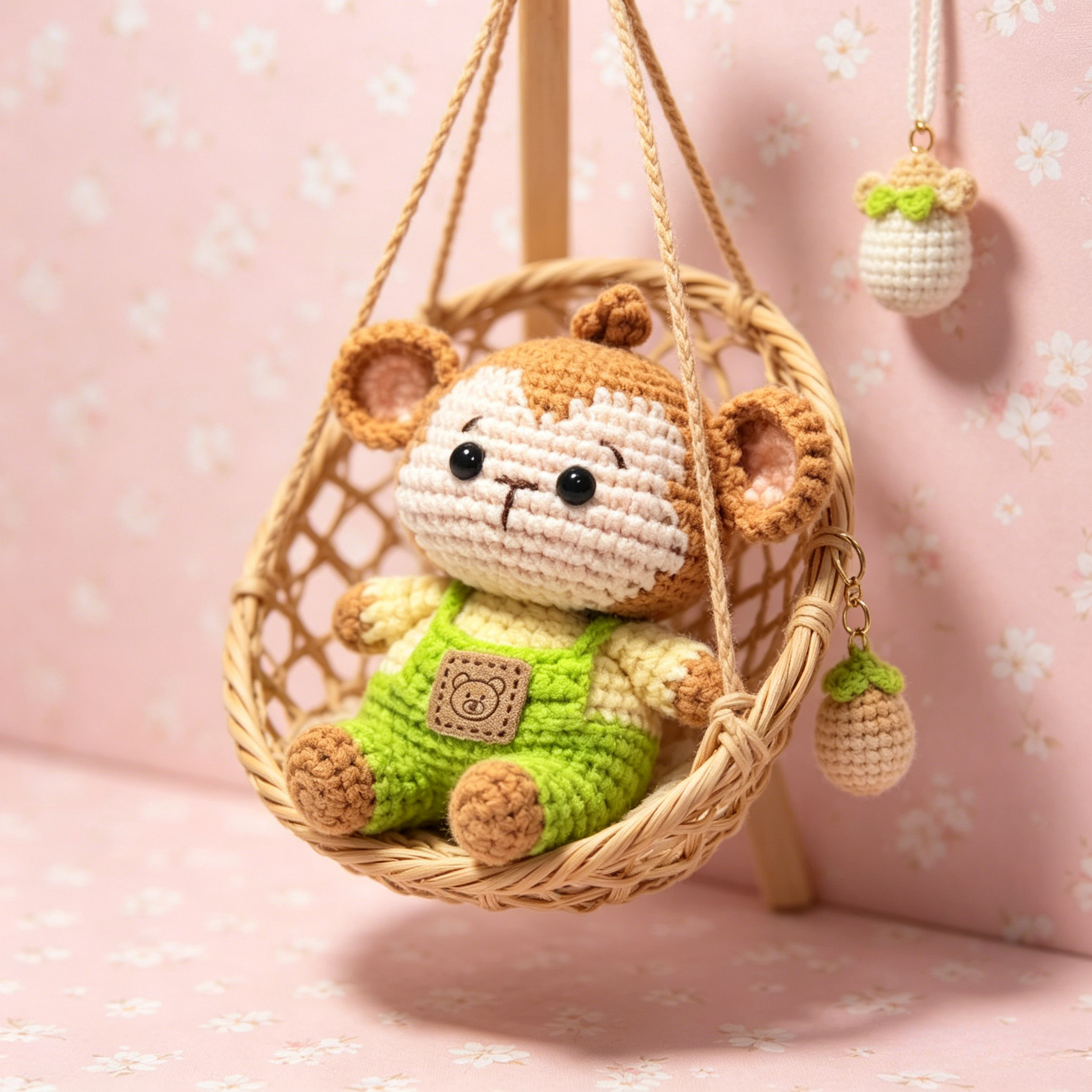 Handmade Crochet Monkey Amigurumi Doll | Cute Plush Toy Gift 🧶