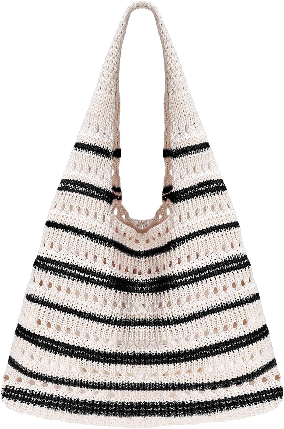 Crochet Tote Bag, Mesh Beach Bag Knit Summer Hobo Bag Vacation Boho Tote Bag for Women
