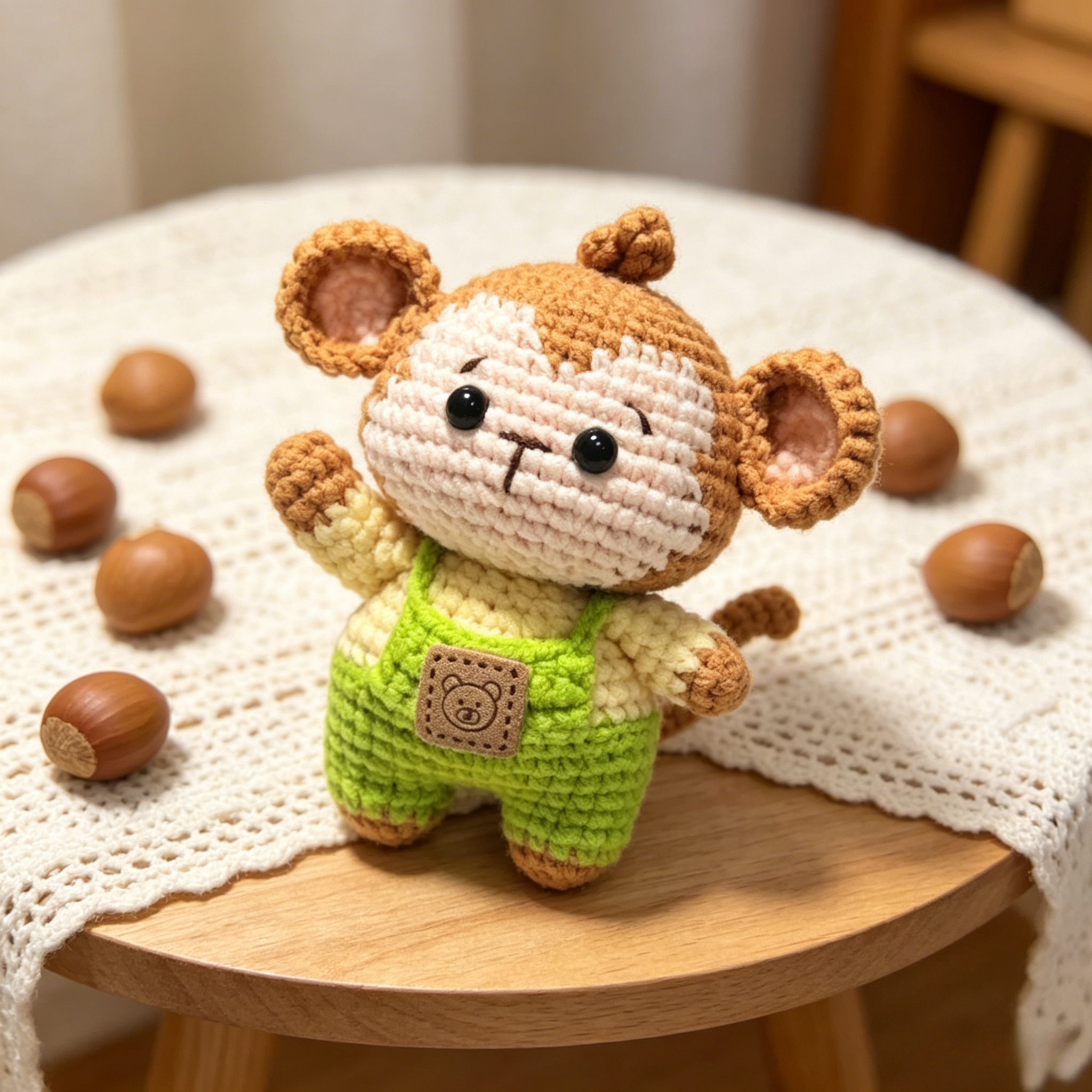 Handmade Crochet Monkey Amigurumi Doll | Cute Plush Toy Gift 🧶