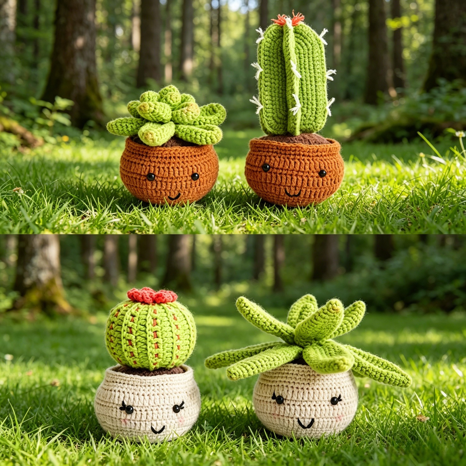 Succulent Crochet Kit for Beginners | DIY Amigurumi Set with Yarn, Hook & Video Tutorial | Hookcrafted