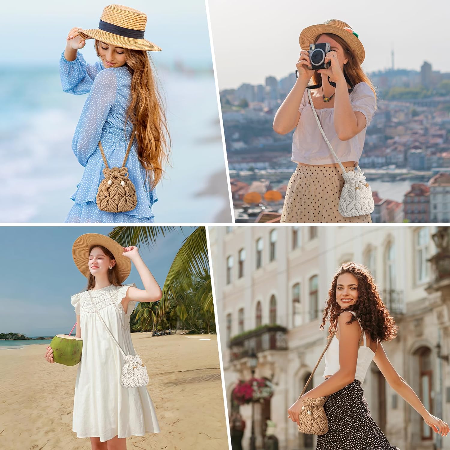 Beach Purse Straw Crossbody Bags for Women Straw Purse Beach Bag Woven Summer Purses for Women 2026