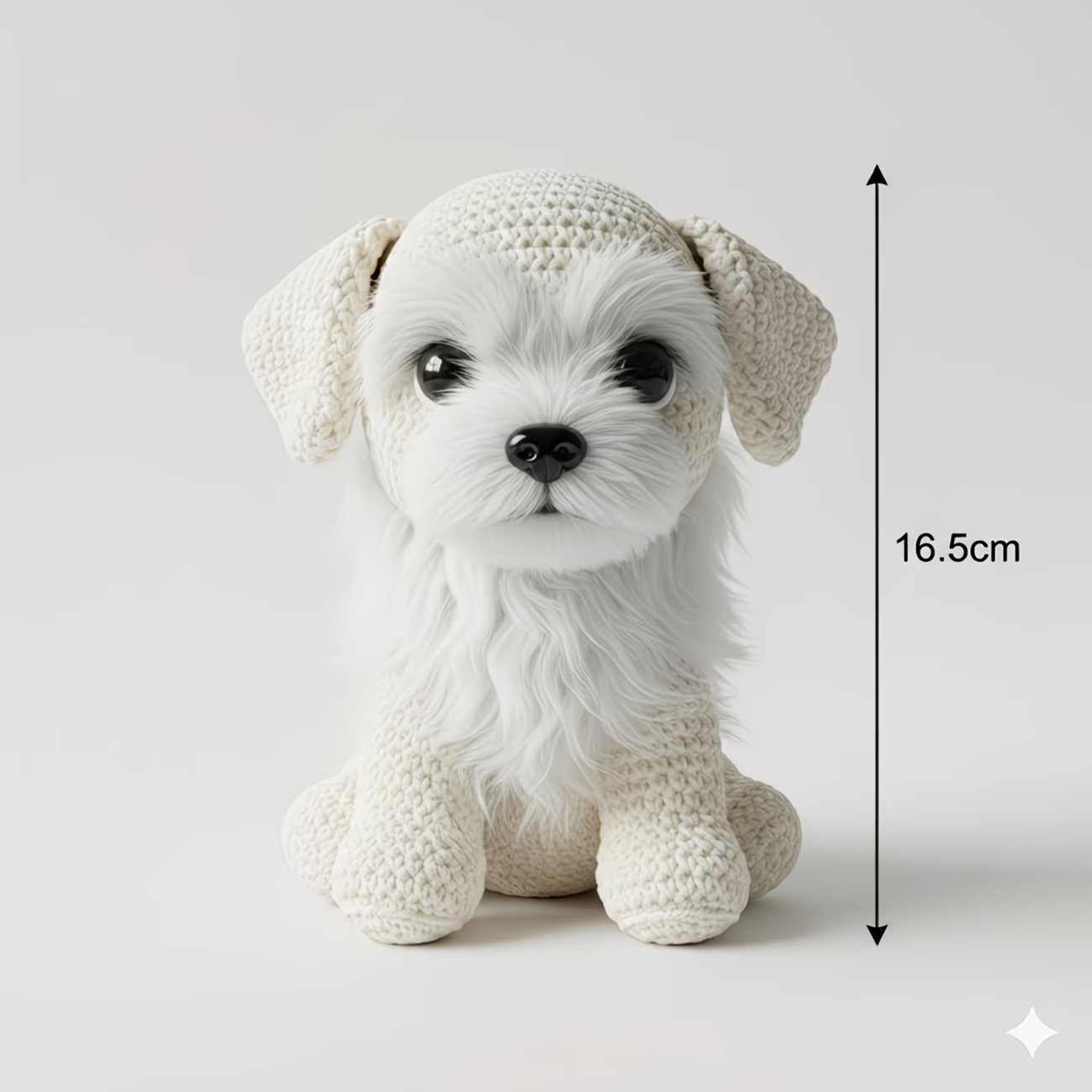 Maltese Puppy Crochet Plush Kit for Beginners | DIY Amigurumi Stuffed Animal Set with Yarn, Hook & Step-by-Step Tutorial | Cute Handmade Gift for Dog Lovers