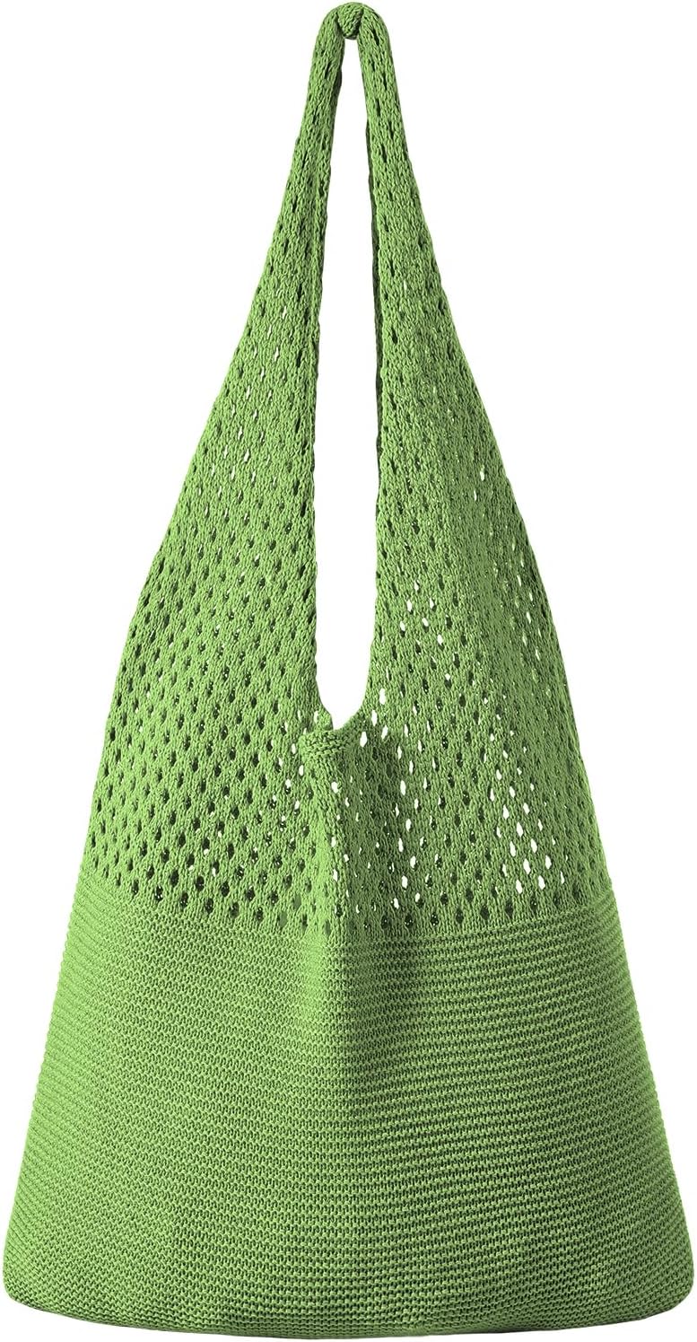 Crochet Beach Tote Bags, Stylish Mesh Beach Bags Shoulder Bag for Women, Cute Summer Vacation Boho Tote Bag