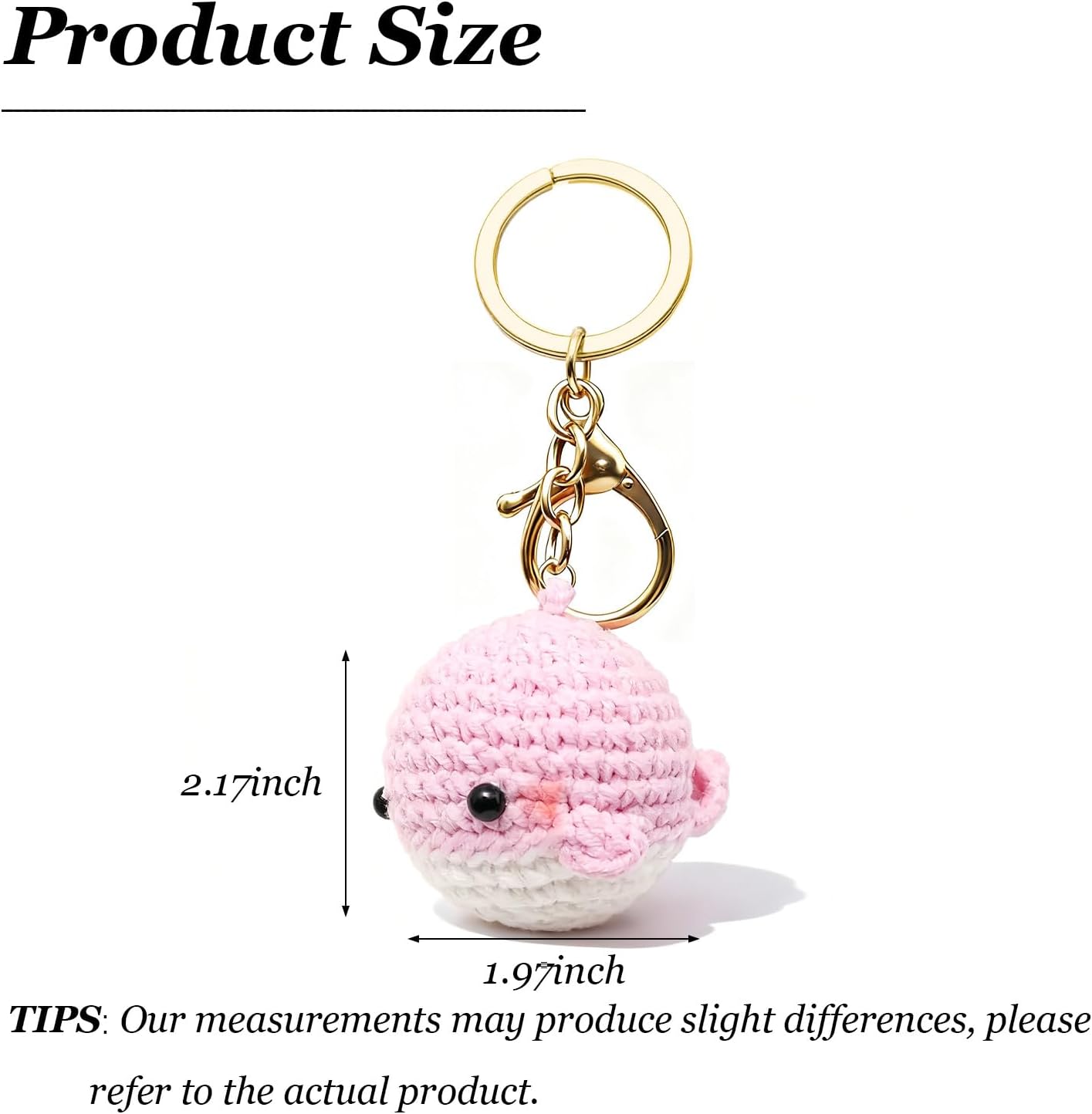Crochet Keychain Whale Bee Star keychains for Backpacks Cute Bag Charms Purse Charms for Handbags Gifts for Women-Hookcrafted