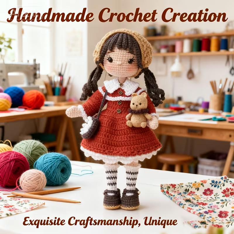 Eginner-Friendly Christmas Project This Adorable Crochet Kit Is Designed for Both New and Intermediate Crocheters, with Simple Steps That Make Crafting Easy and Fu, Adorable Christmas-Themed Crochet Set for, Designed for Both Beginners And Those