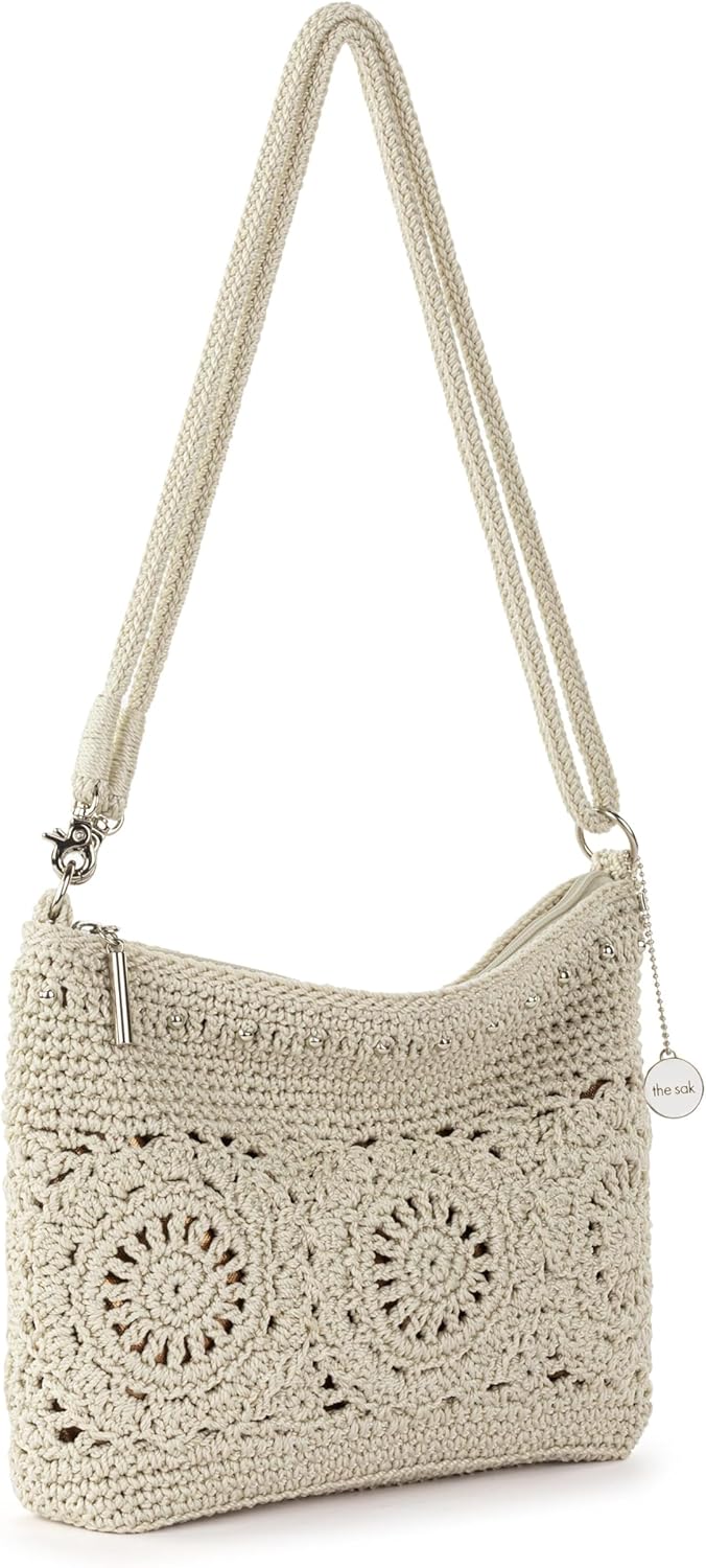 Lumi Convertible Crossbody Purse - Women's Handbag for Everyday & Travel, 3-in-1 Small Crossbody in Crochet & Leather