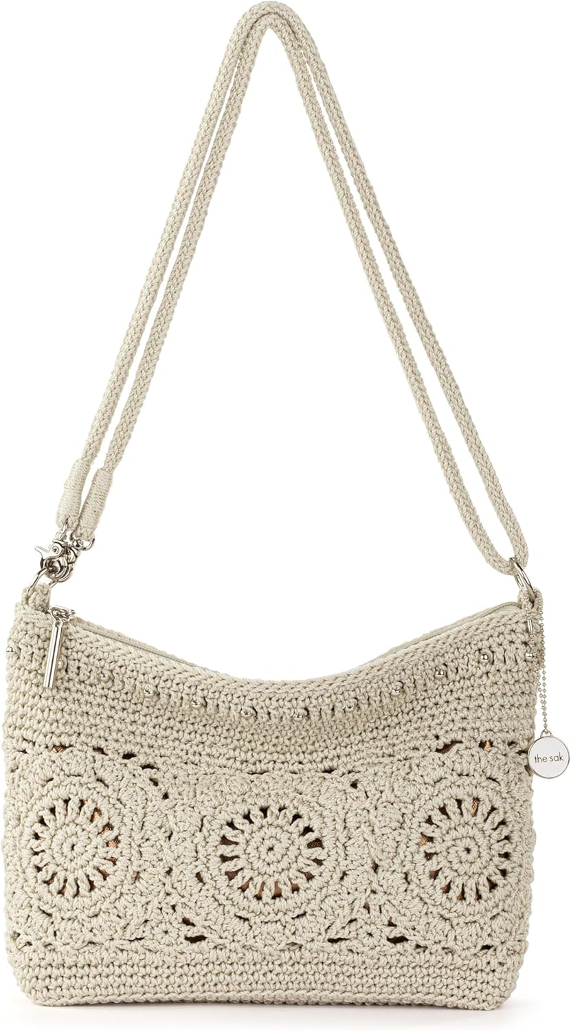 Lumi Convertible Crossbody Purse - Women's Handbag for Everyday & Travel, 3-in-1 Small Crossbody in Crochet & Leather