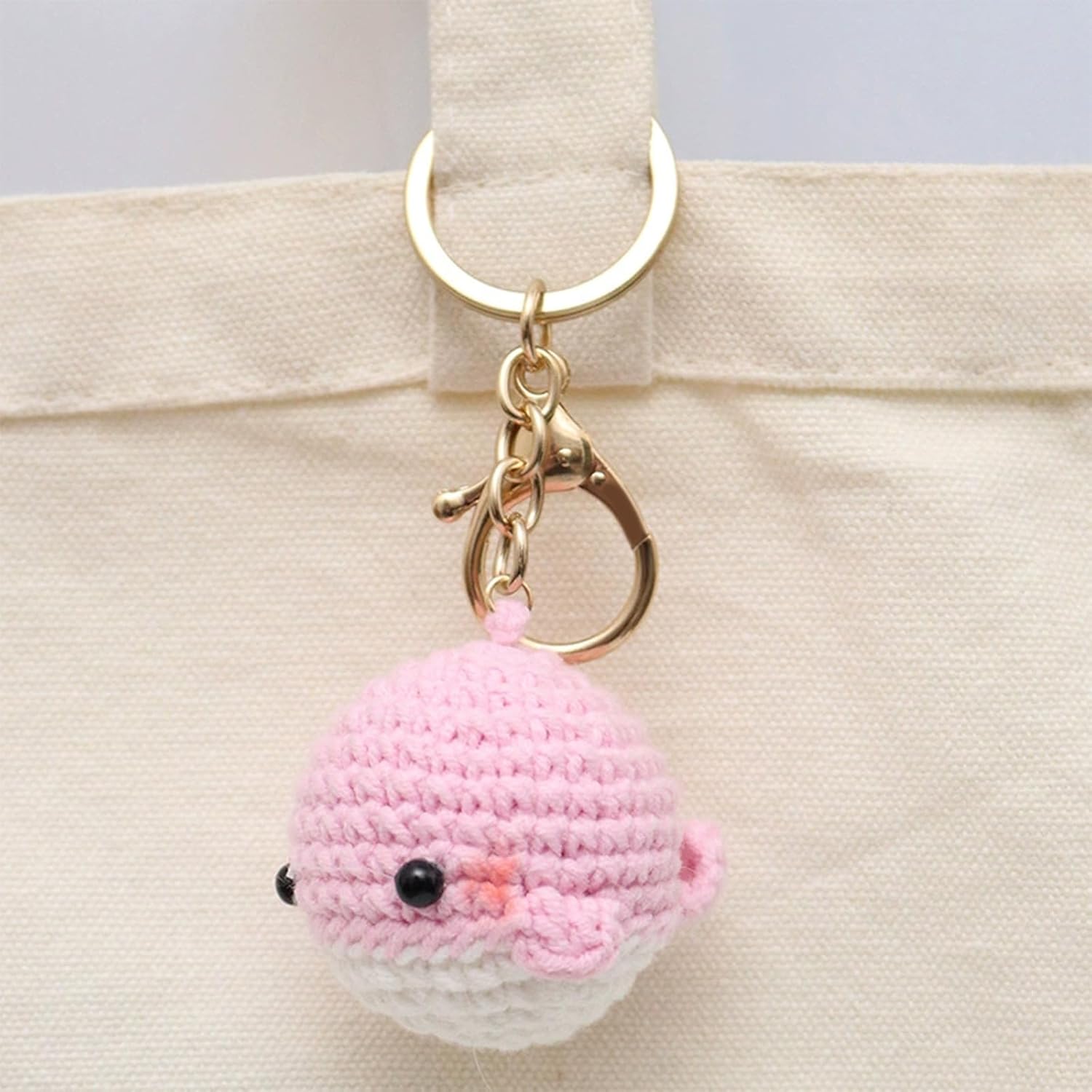Crochet Keychain Whale Bee Star keychains for Backpacks Cute Bag Charms Purse Charms for Handbags Gifts for Women-Hookcrafted