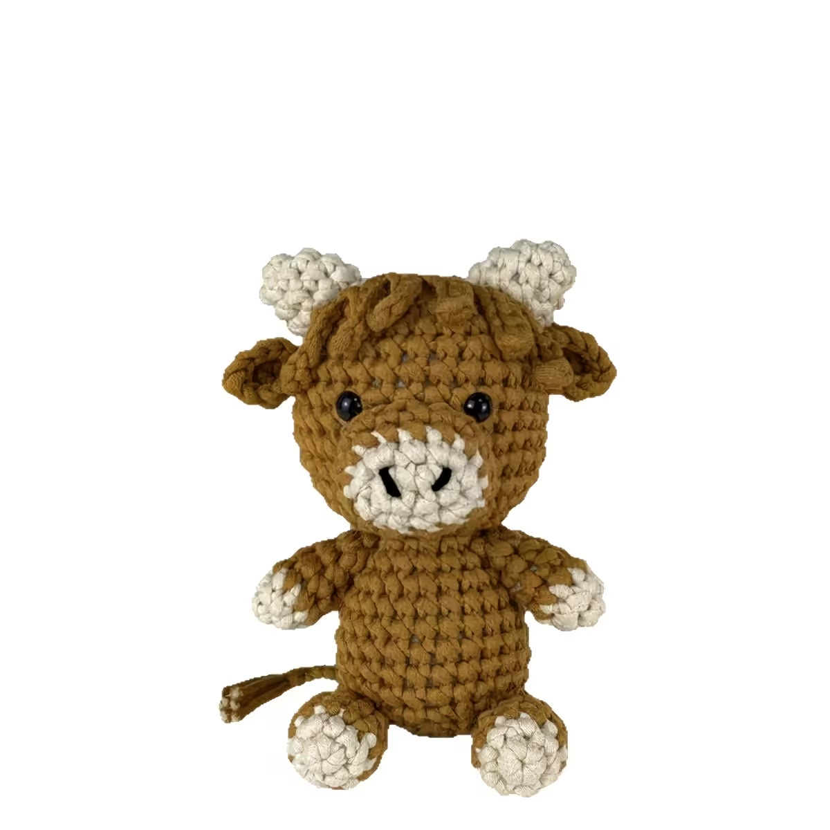 Cute Brown Cow Crochet Plush Kit for Beginners | DIY Amigurumi Stuffed Animal Set with Yarn, Hook & Step-by-Step Tutorial | Sweet Handmade Gift for Farm Lovers