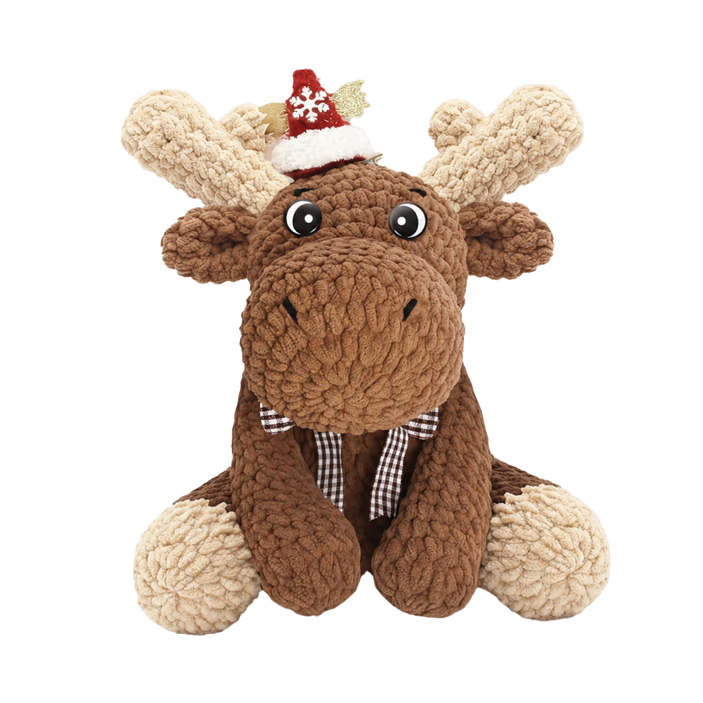 Christmas Reindeer Crochet Kit for Beginners | Large 11.8in Amigurumi DIY Set with Yarn, Hook & Step-by-Step Video Tutorials for Adults & Kids