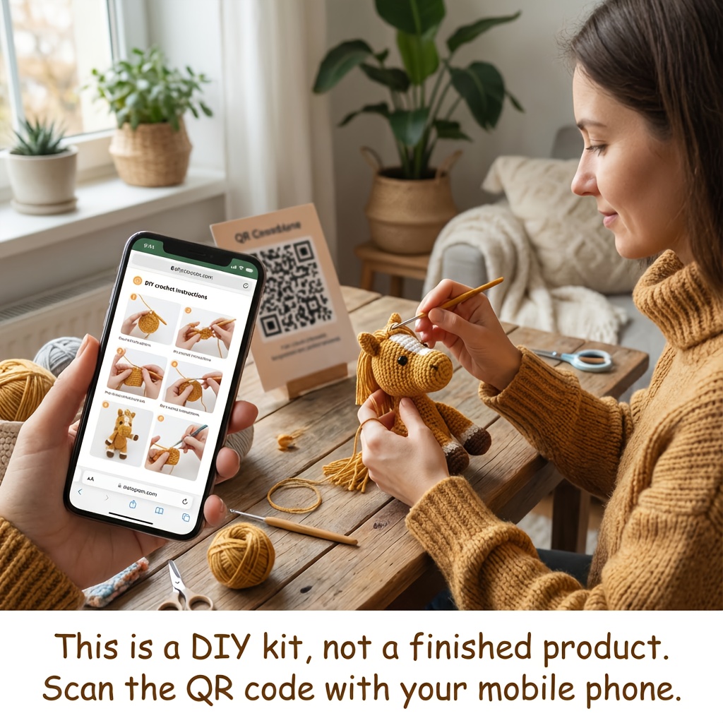 A Beginner'S Crochet Kit Featuring Animal Designs for Adults, Complete with Step-By-Step Video Tutorials. This Knitting Set Is a Charming And Fun Home Decor Piece, Perfect As a Birthday Or Valentine'S Day Gift-Hookcrafted
