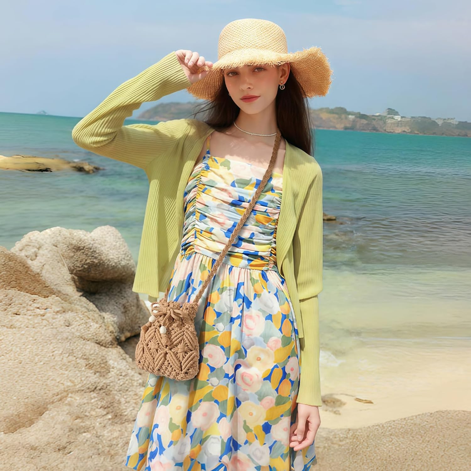 Beach Purse Straw Crossbody Bags for Women Straw Purse Beach Bag Woven Summer Purses for Women 2026