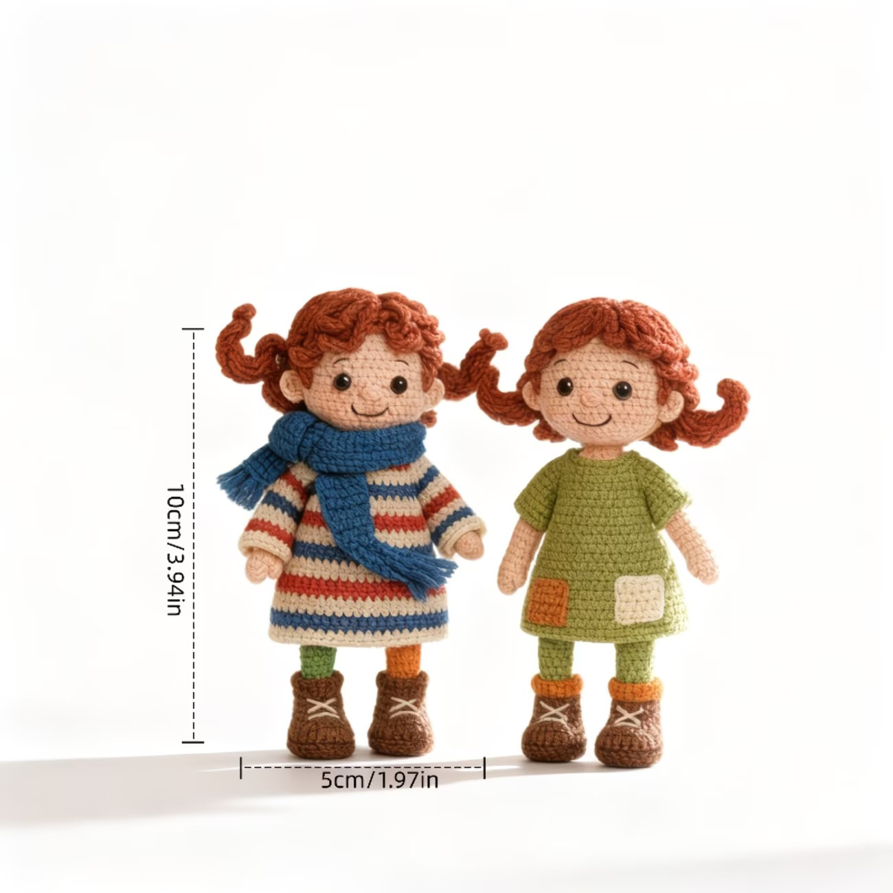 2pcs Beginner Crochet Kit | DIY Amigurumi Set with Multicolor Yarn & Hooks for Cute Handmade Characters | Hookcrafted