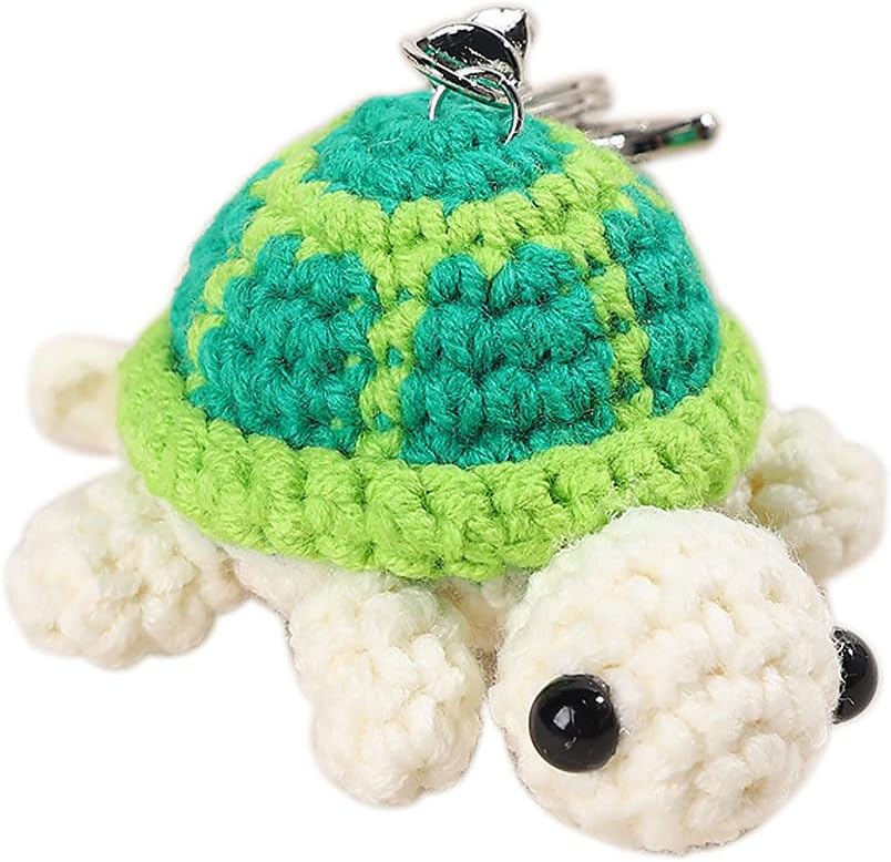 Mini Handmade Crochet Turtle Keychain Crochet Animal Turtles for Keyring Charm Handbag Bag Purse Pendant-Hookcrafted