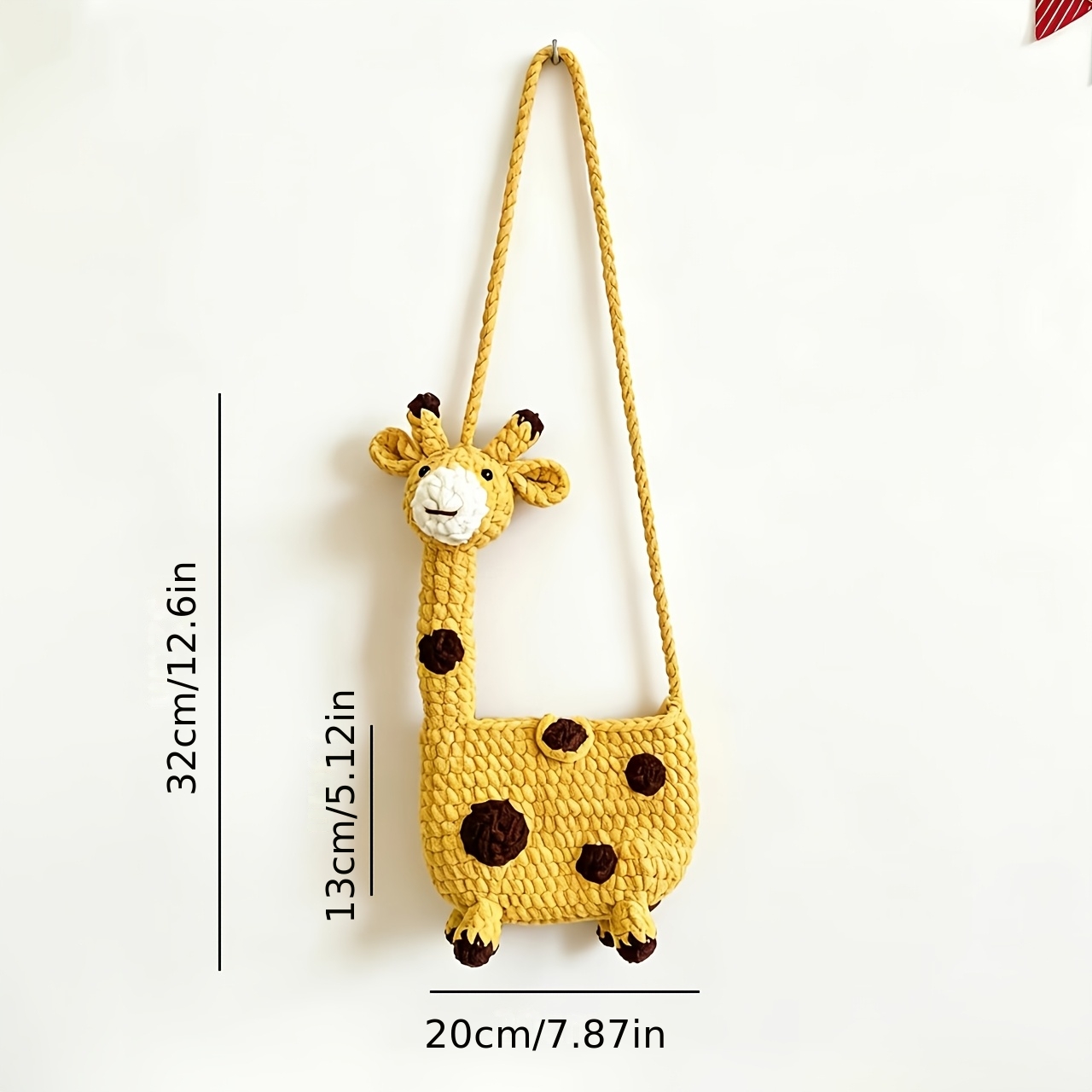 Strip Giraffe Bag Material Pack, Suitable for Beginner And Intermediate Crochet Knitting Tool Kit, Includes Materials, Animal Knitting Craft Set, Ideal for Adult Knitting Entry