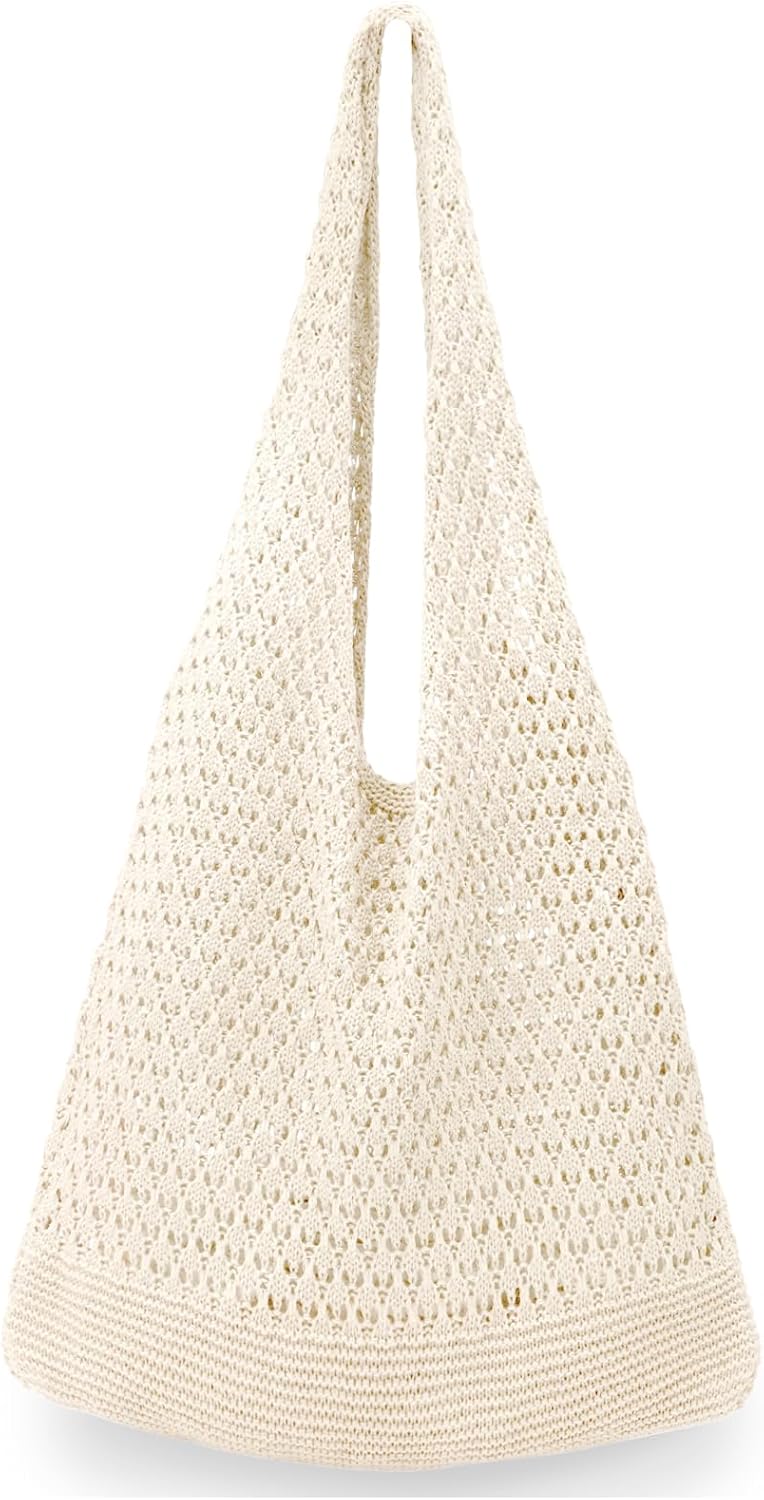 Crochet Bags for Women - Summer Beach Tote, Aesthetic Hippie Knit Bag