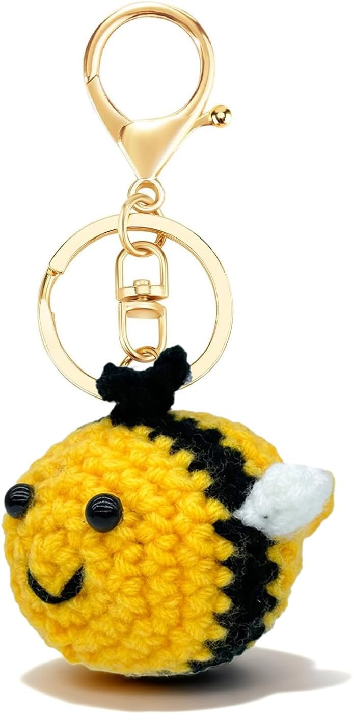 Crochet Keychain Whale Bee Star keychains for Backpacks Cute Bag Charms Purse Charms for Handbags Gifts for Women-Hookcrafted