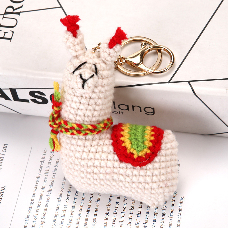 Adorable Crochet Alpaca Keychain, 2 Styles, Perfect Cute Gift|Kawaii Crochet Llama Keyring - Handmade Alpaca Plush Accessory