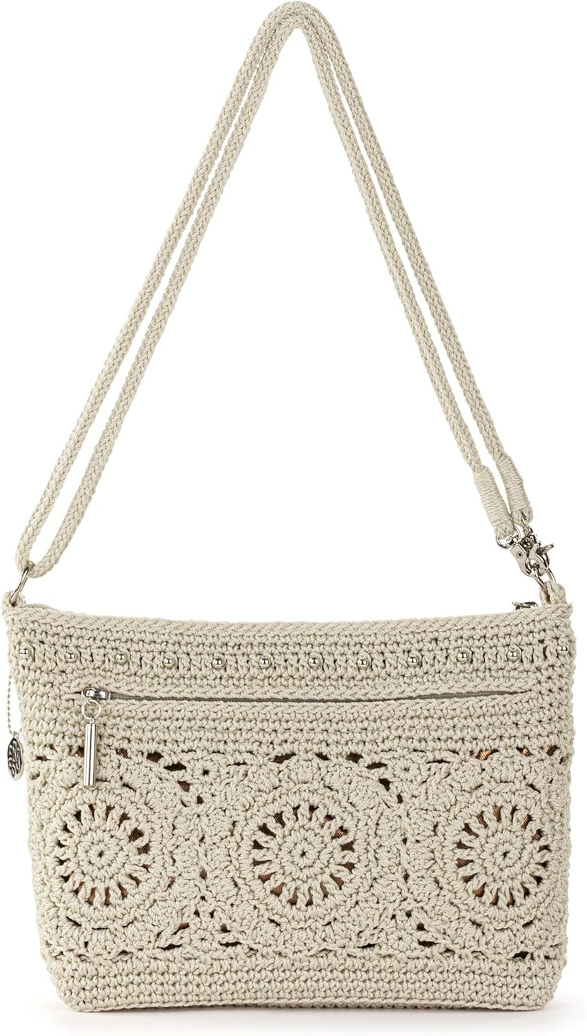 Lumi Convertible Crossbody Purse - Women's Handbag for Everyday & Travel, 3-in-1 Small Crossbody in Crochet & Leather