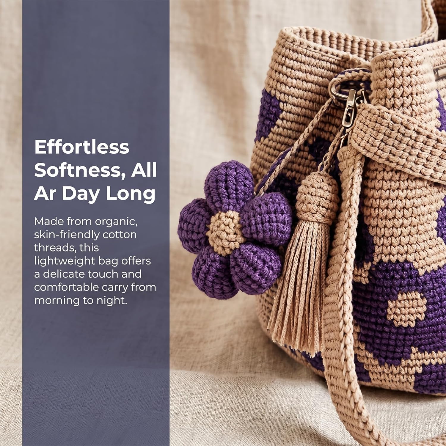 Handmade Crochet Flower Tote Knit, Summer Vacation Travel Floral Purse Bag, Boho Beach Handbags, for Women Vacation
