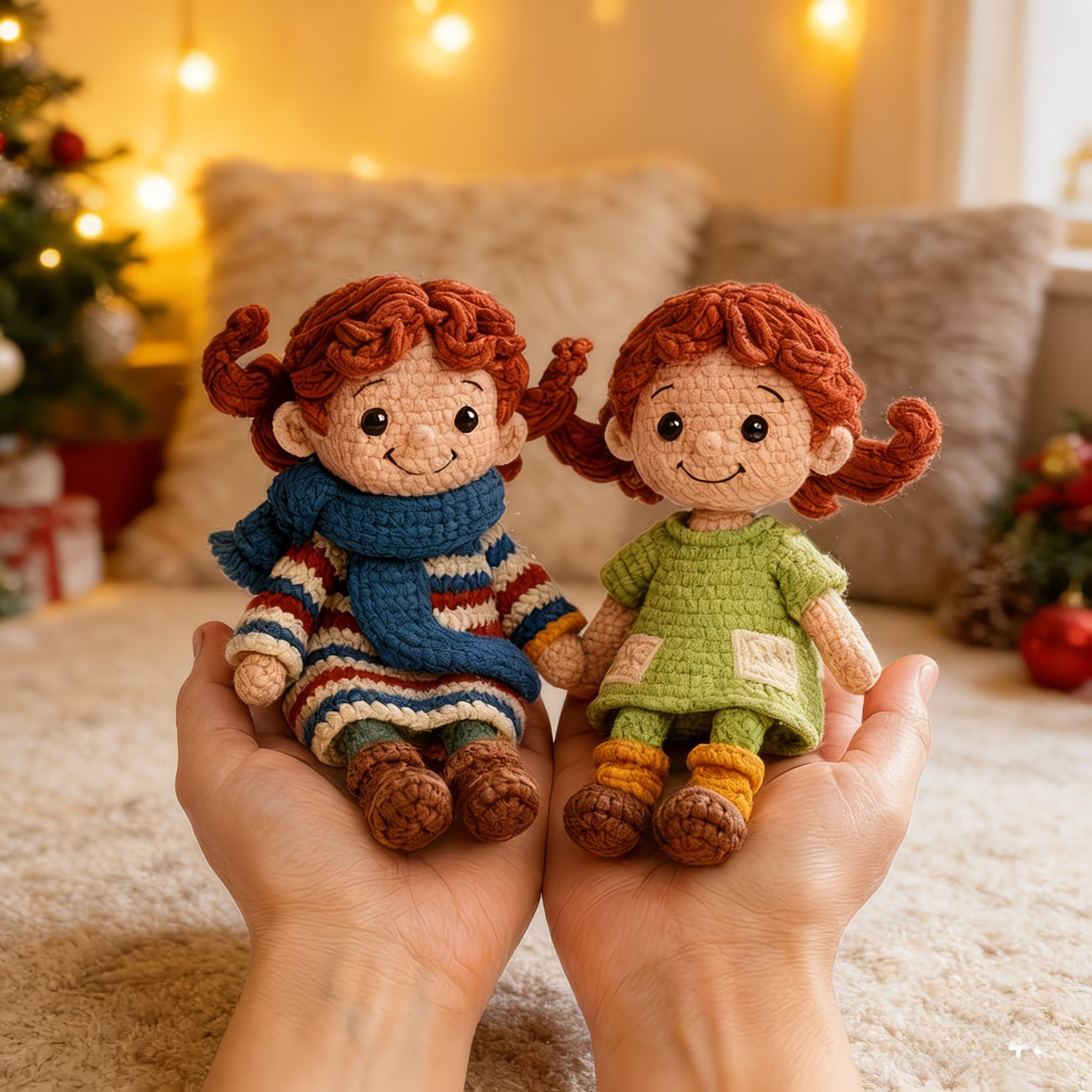 2pcs Beginner Crochet Kit | DIY Amigurumi Set with Multicolor Yarn & Hooks for Cute Handmade Characters | Hookcrafted