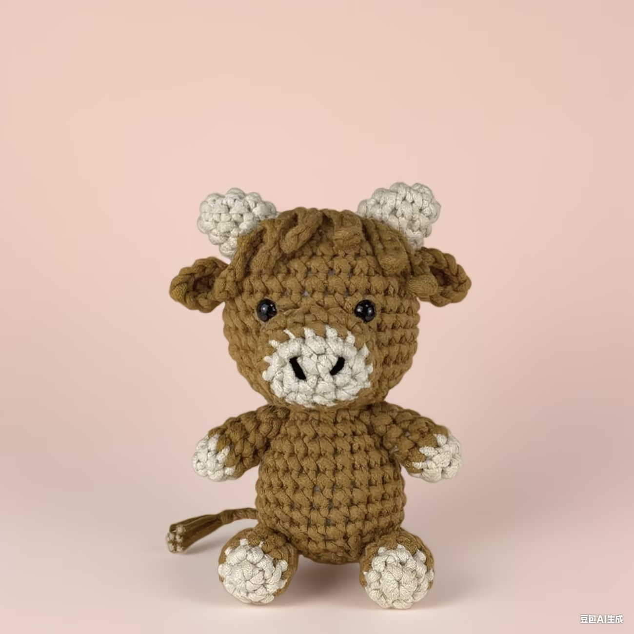 Cute Brown Cow Crochet Plush Kit for Beginners | DIY Amigurumi Stuffed Animal Set with Yarn, Hook & Step-by-Step Tutorial | Sweet Handmade Gift for Farm Lovers