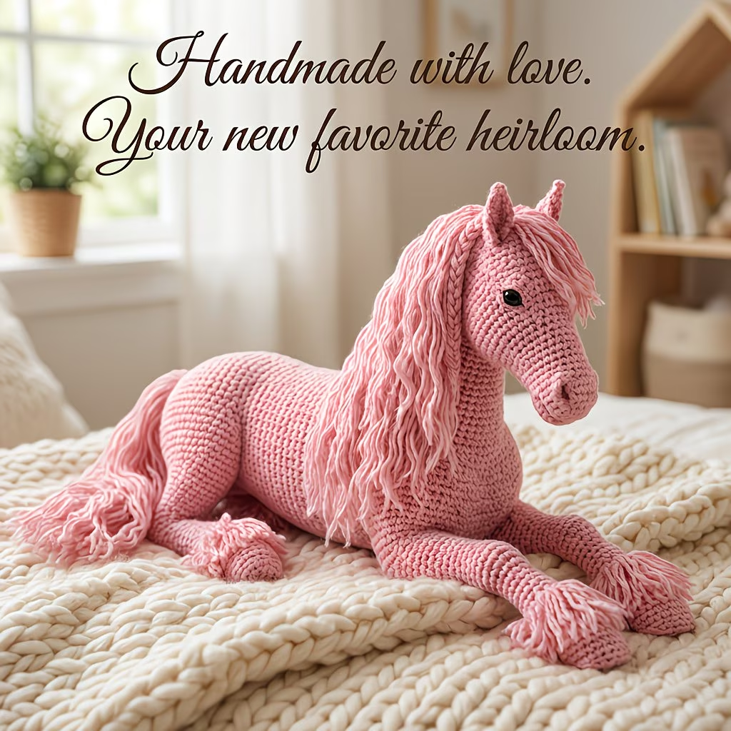 5 Style Horse Family Crochet Kit for Beginners | DIY Amigurumi Stuffed Toy Set with Full Supplies & Easy Instructions | Adorable Handmade Gift for Craft Fans