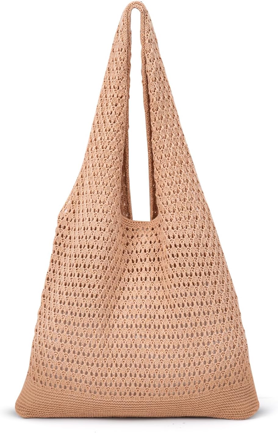 Crochet Beach Tote Bag Summer Vacation Hobo Tote Knit Bags for Women Mesh Woven Travel Crochet Purse Aesthetic Bag