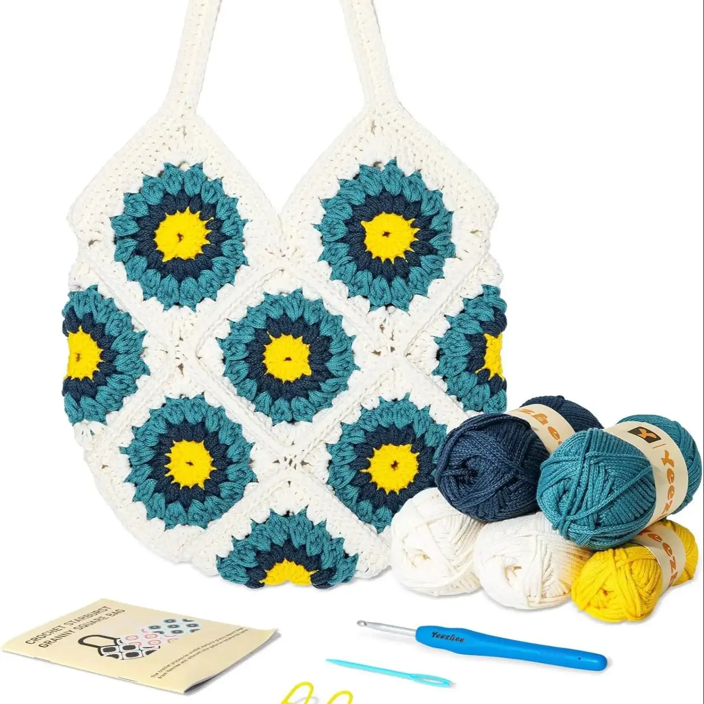 New wool hand-knitted bags, DIY hand-made crochet wool bags, material package