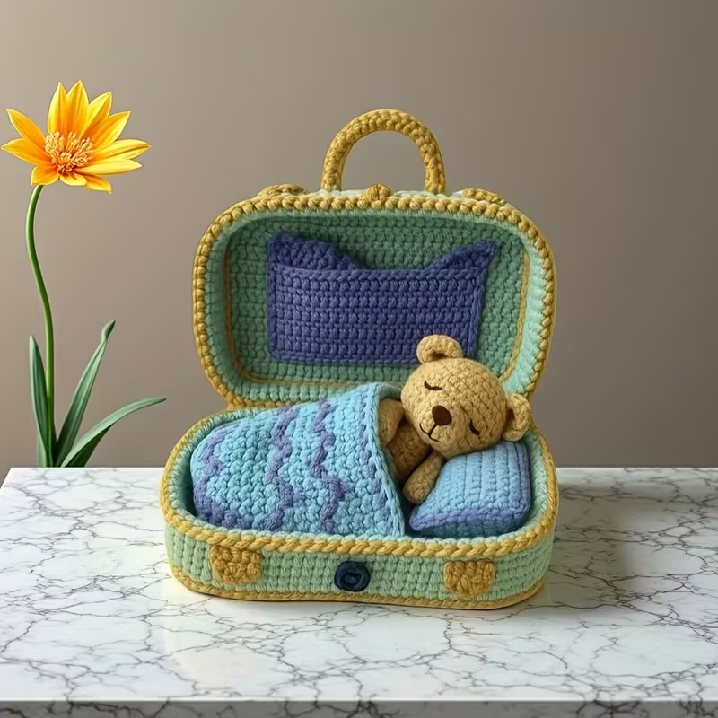 3 Different Color Teddy Bear Crochet Kits, Teddy Bear Crochet Sets in The Box, 1 Complete Crochet Box Teddy Bear with Step-By-Step Text Tutorial PDF File, Multiple Colors to Choose From, Including a Full Set of Crochet Tools