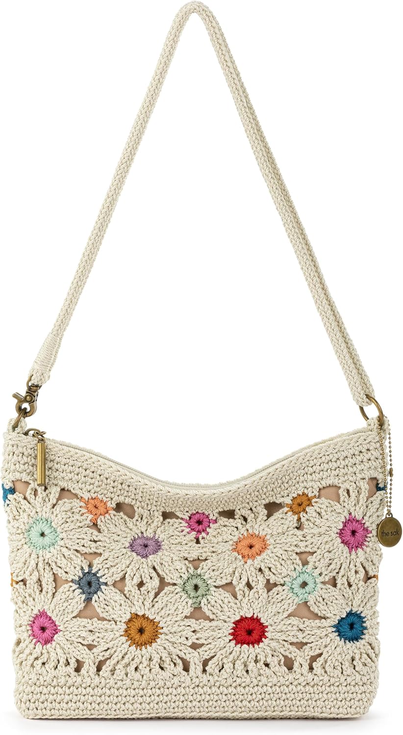 Lumi Convertible Crossbody Purse - Women's Handbag for Everyday & Travel, 3-in-1 Small Crossbody in Crochet & Leather