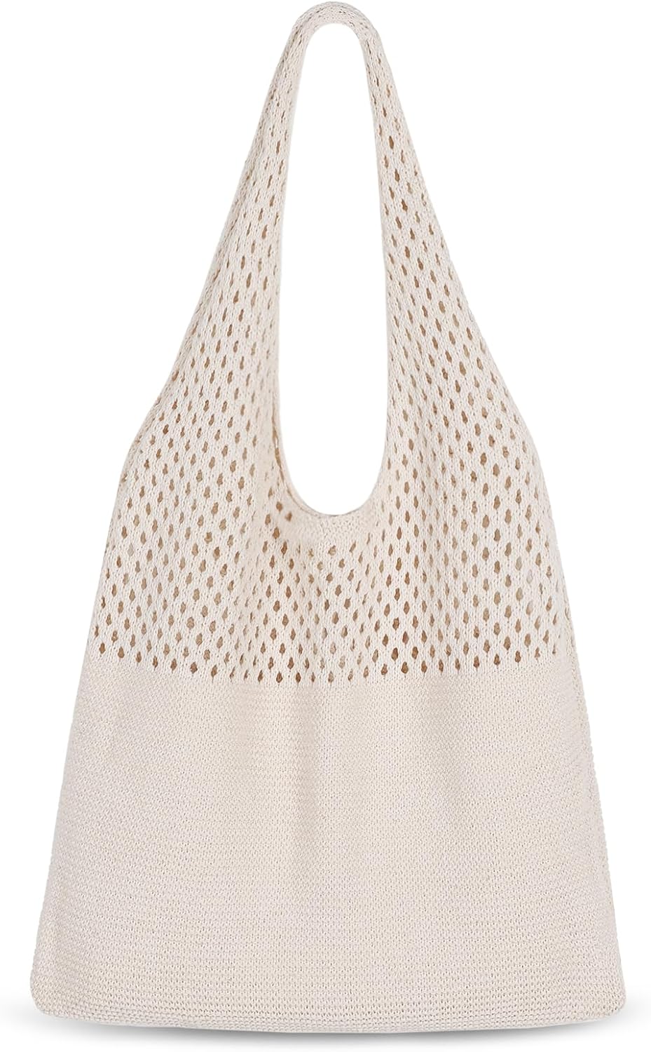 Crochet Tote Bag, Mesh Beach Bag Knit Summer Hobo Bag Vacation Boho Tote Bag for Women