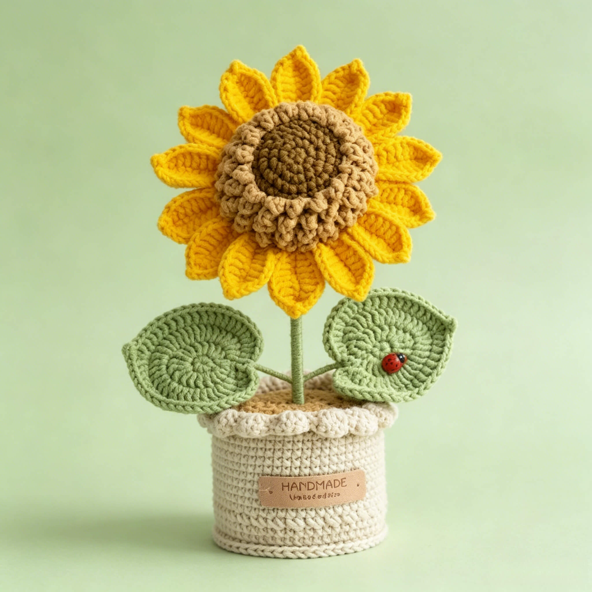 Handmade Crochet Sunflower Potted Plant 🌻 | Cute Amigurumi Flower Decor