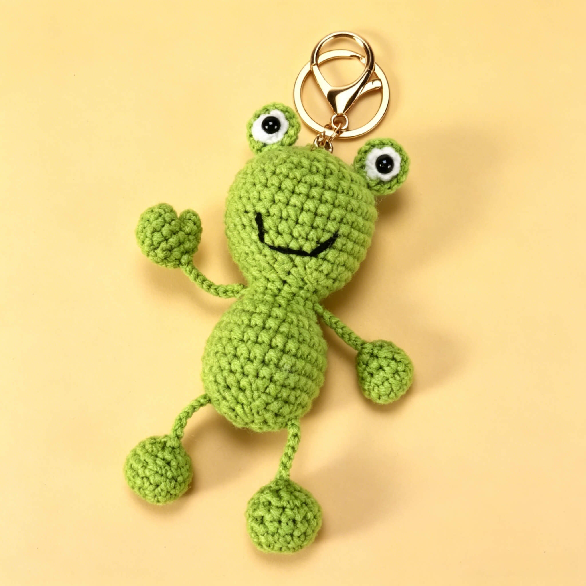 Handmade Crochet Frog Keychain 🐸 | Cute Amigurumi Frog Bag Charm