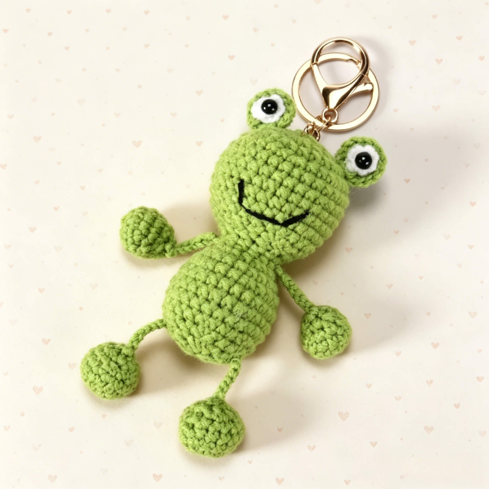 Handmade Crochet Frog Keychain 🐸 | Cute Amigurumi Frog Bag Charm