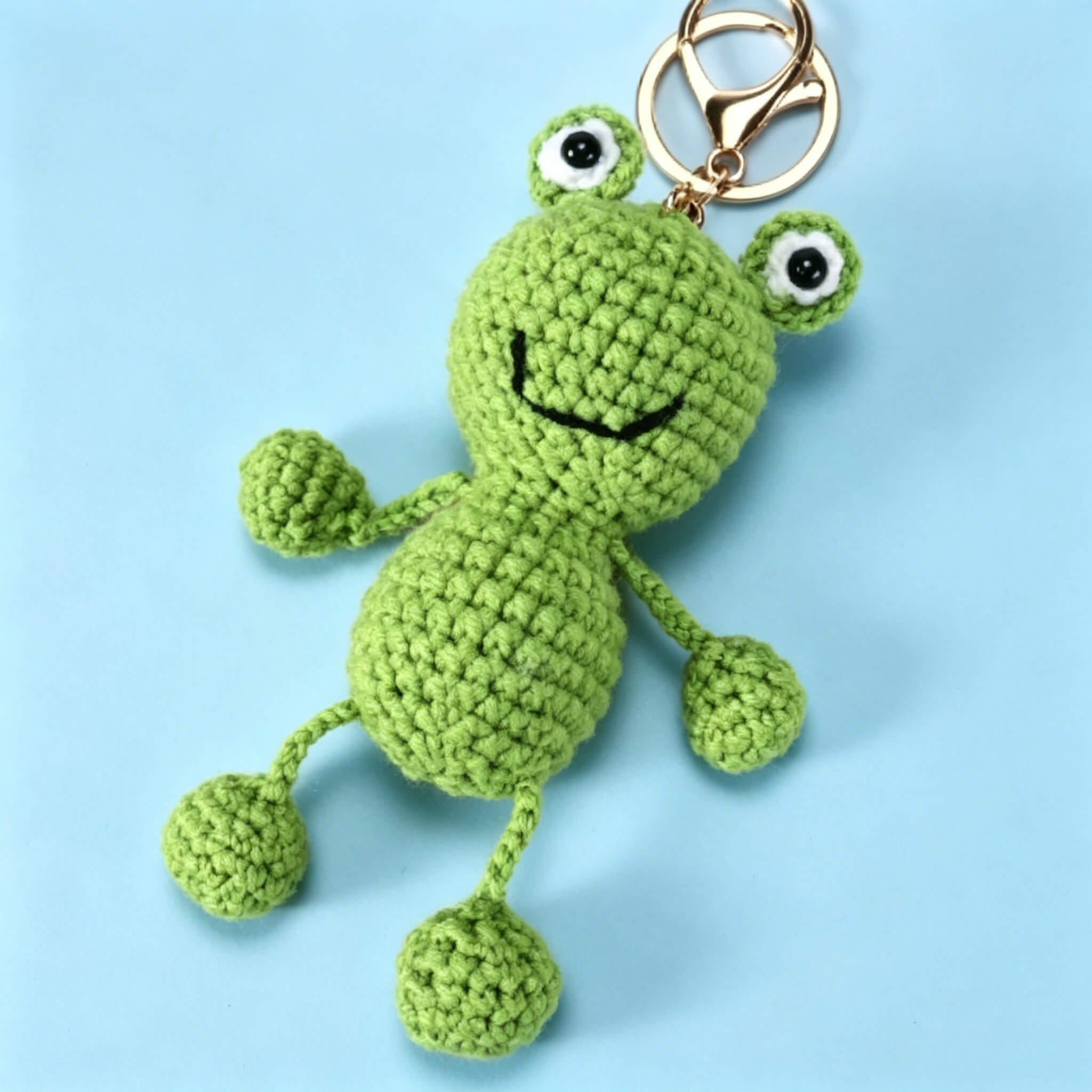 Handmade Crochet Frog Keychain 🐸 | Cute Amigurumi Frog Bag Charm