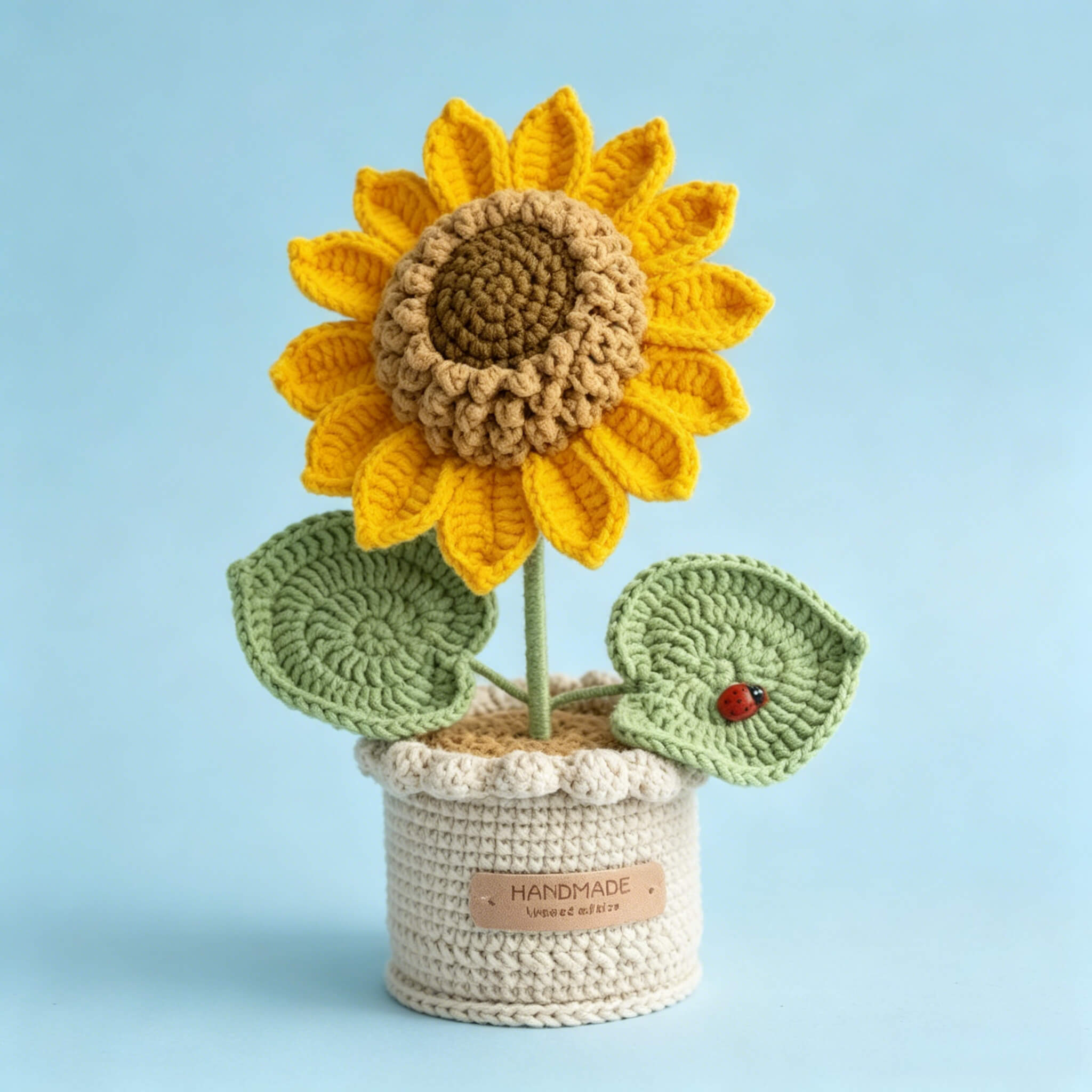 Handmade Crochet Sunflower Potted Plant 🌻 | Cute Amigurumi Flower Decor
