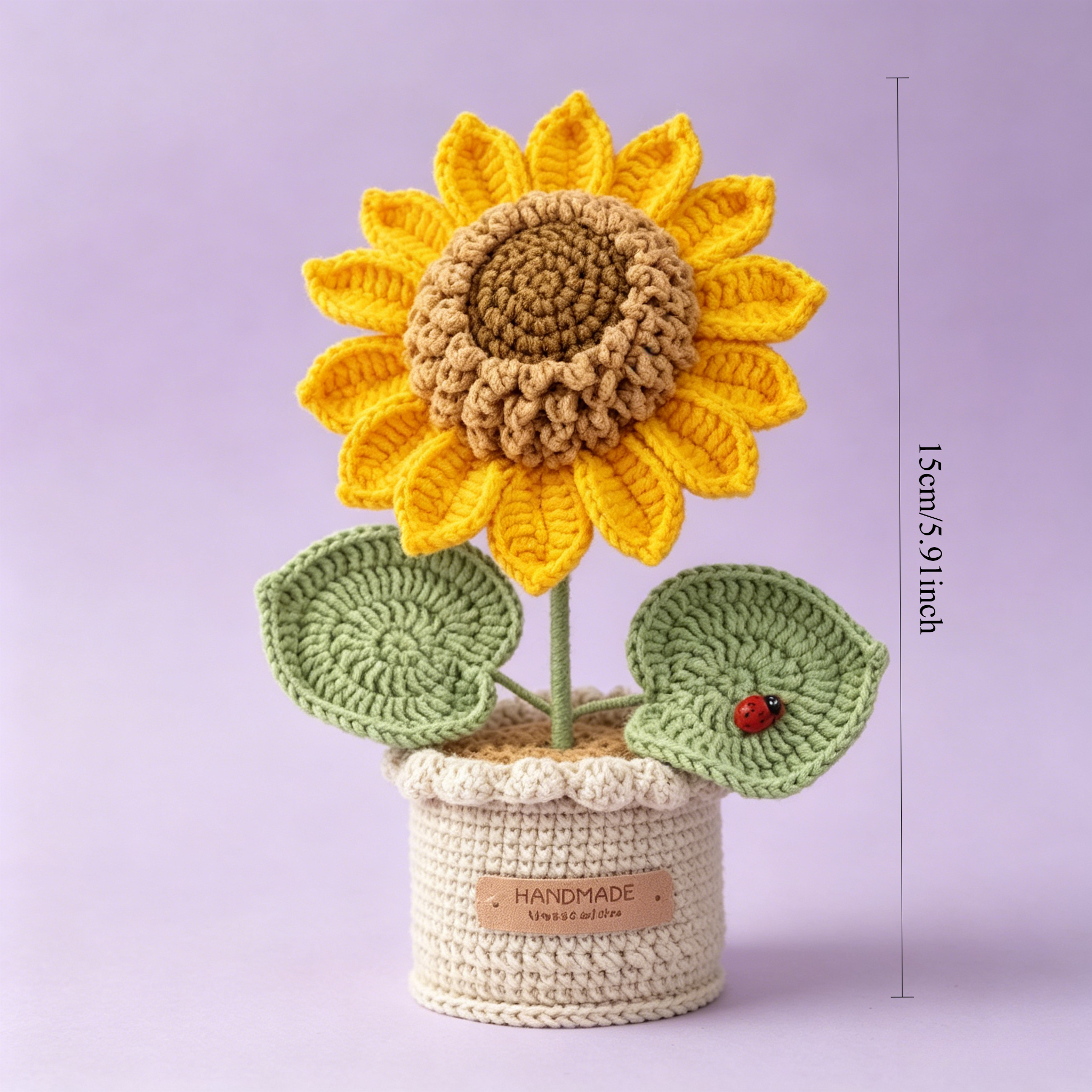Handmade Crochet Sunflower Potted Plant 🌻 | Cute Amigurumi Flower Decor