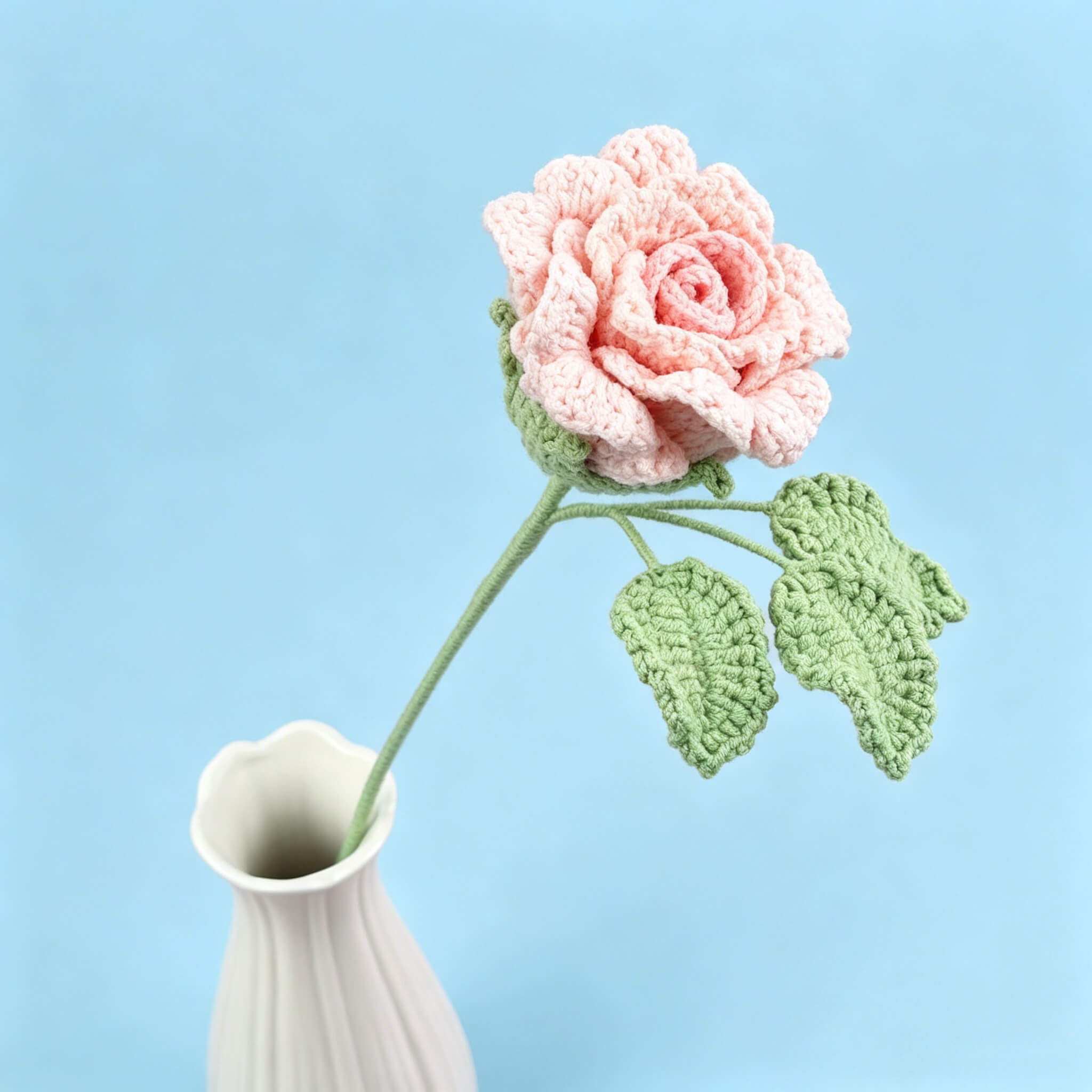Handmade Crochet Pink Rose Flower 🌹 | Forever Blooming Amigurumi Rose