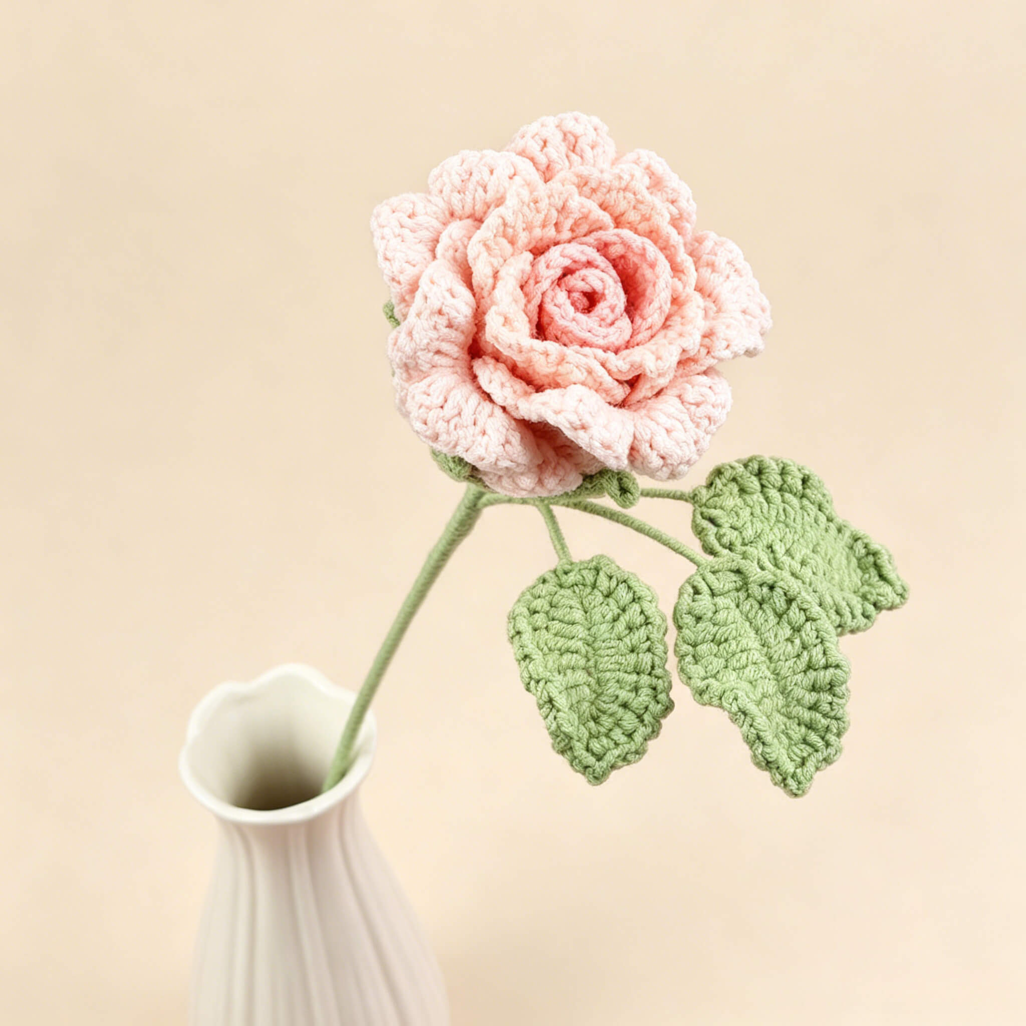 Handmade Crochet Pink Rose Flower 🌹 | Forever Blooming Amigurumi Rose