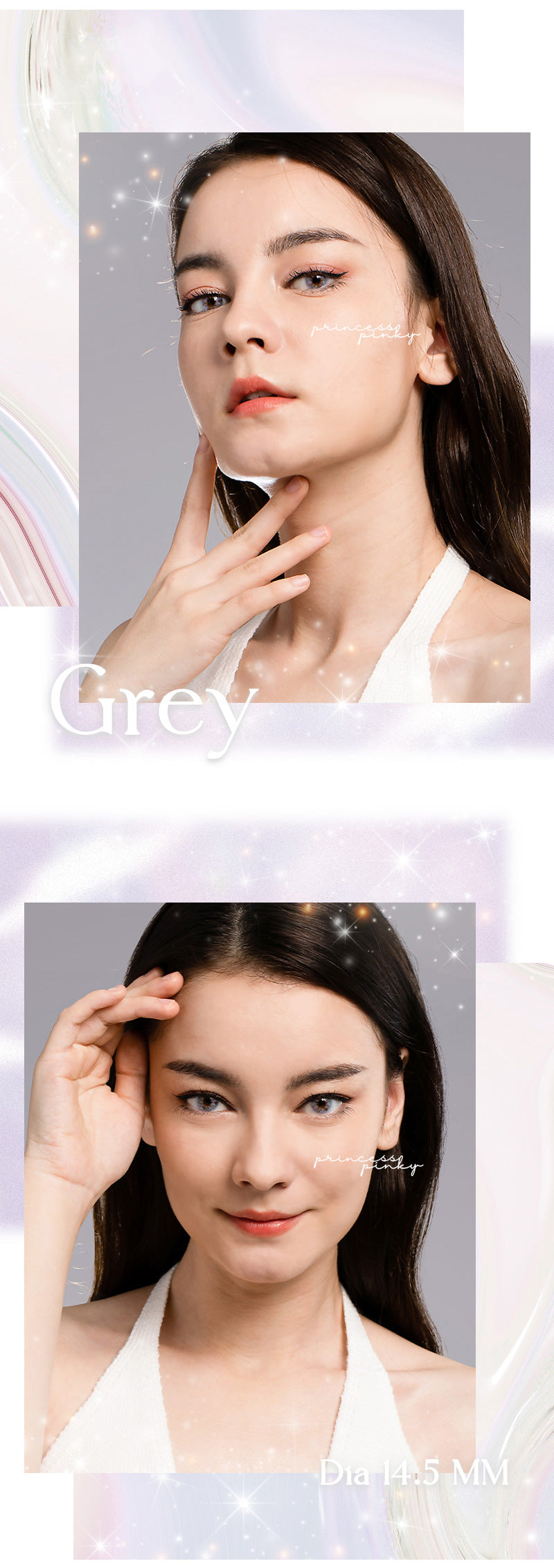 Princess Pinky Mojo Grey Color Contact Lenses