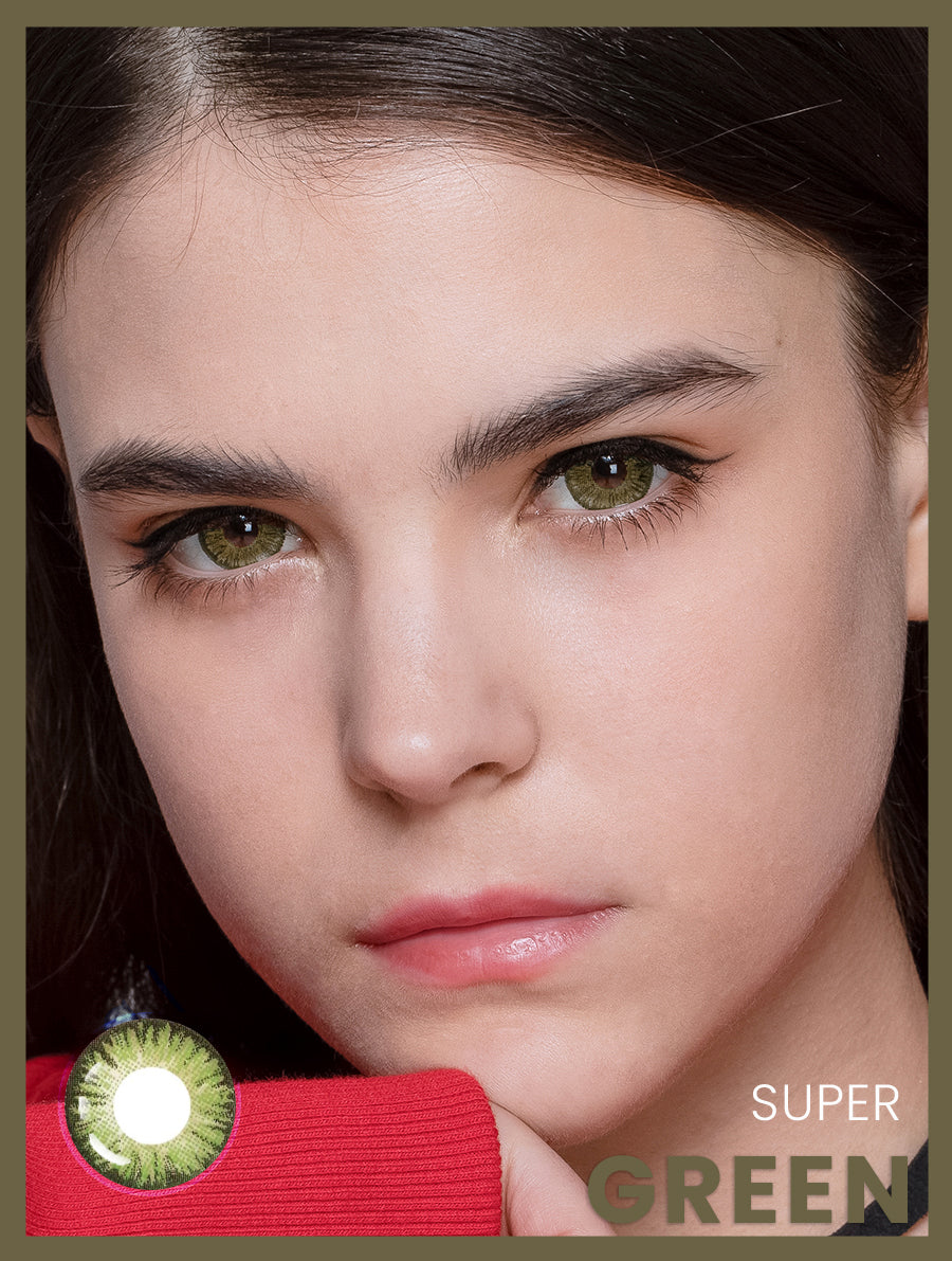 Super Series Green colored contact
