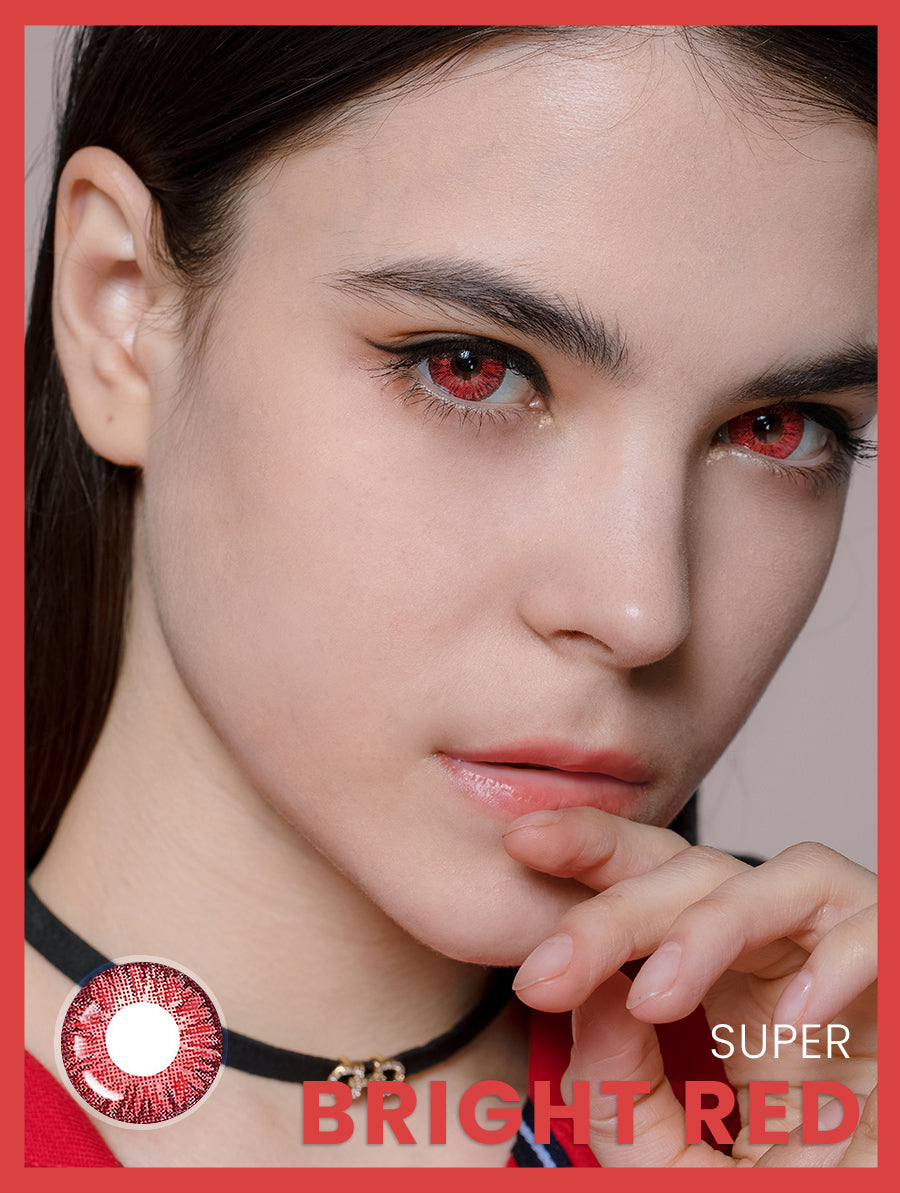 Super Series Bright Red colored contact