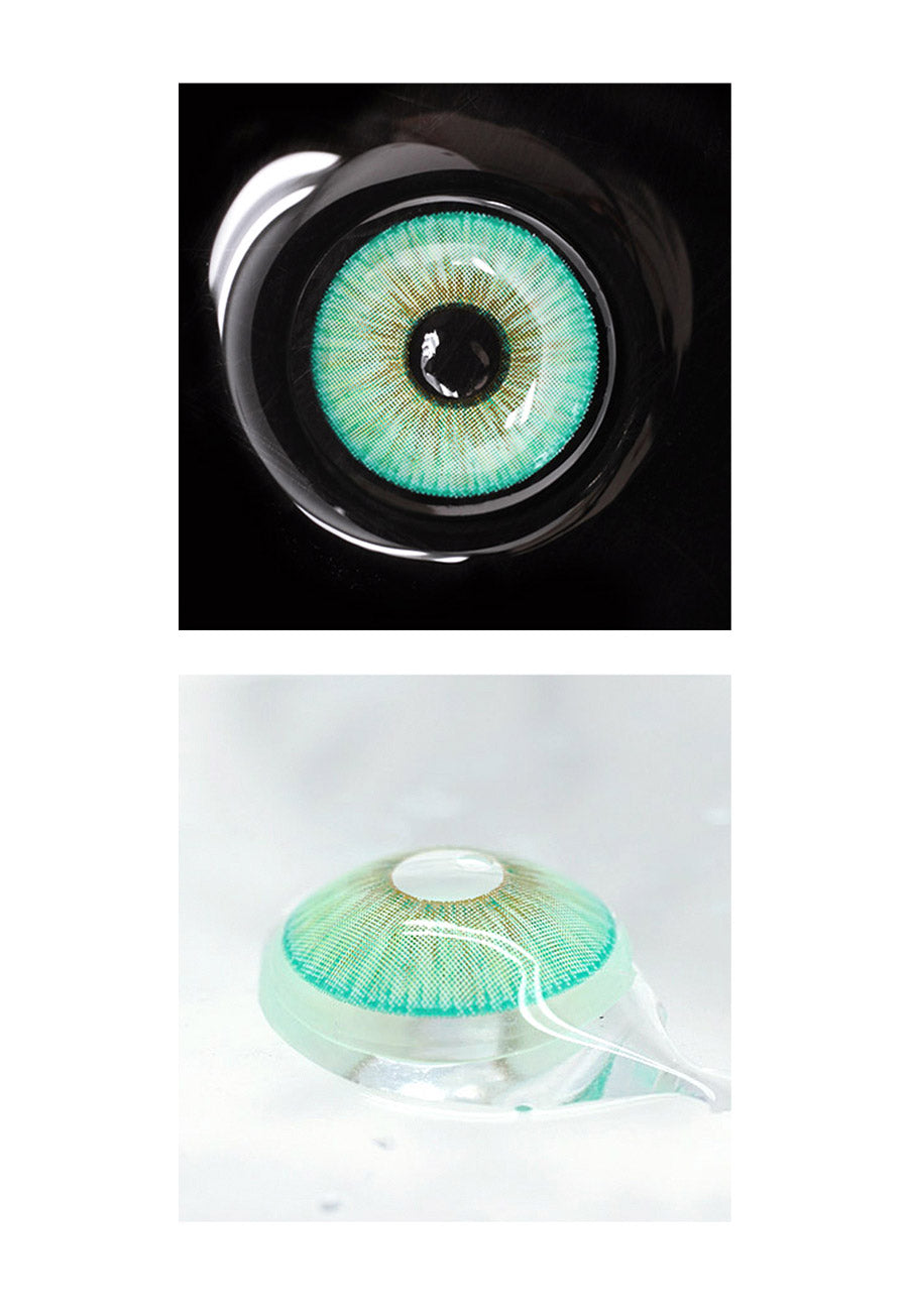 The most vivid frosted green colored contacts for game cosplay