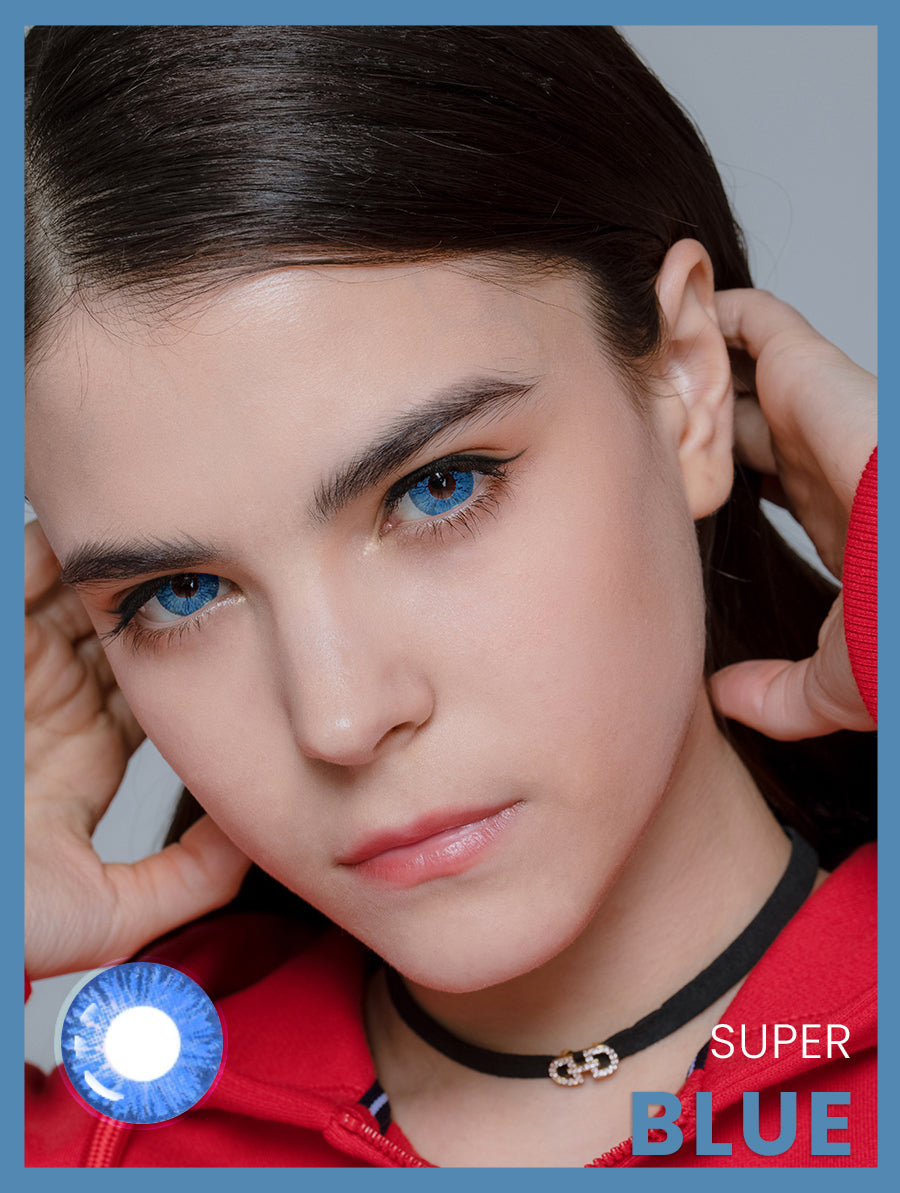 Super Blue colored contact