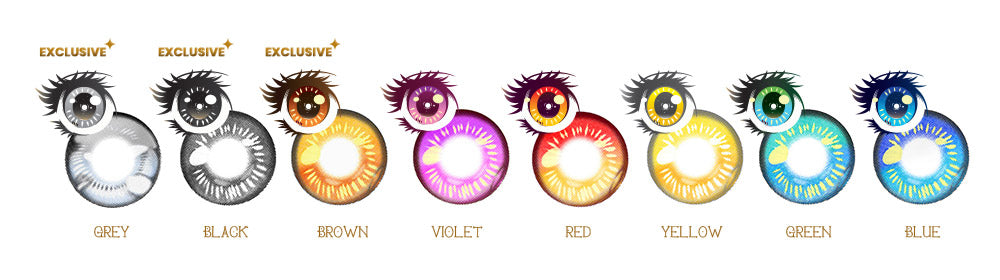 Color selections of PinkyParadise Princess Pinky Lunar Earth cosplay lenses
