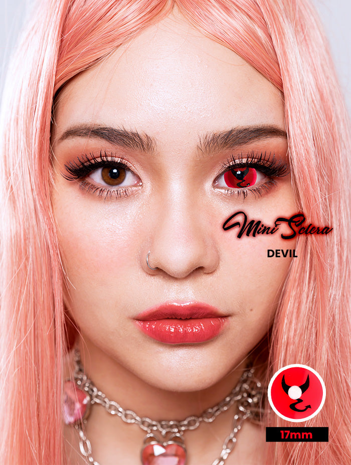 Devil Horns Red Mini Sclera Contact Lenses
